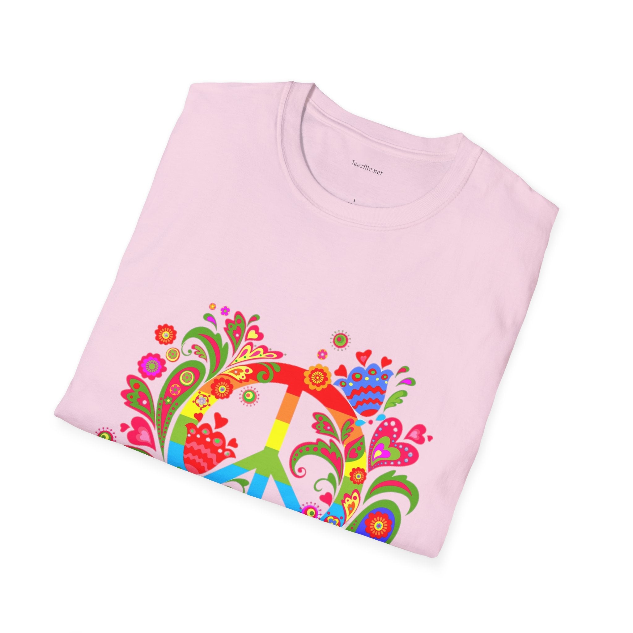 Peace sign illustration - Unisex Softstyle T-Shirt 100% Cotton Graphic