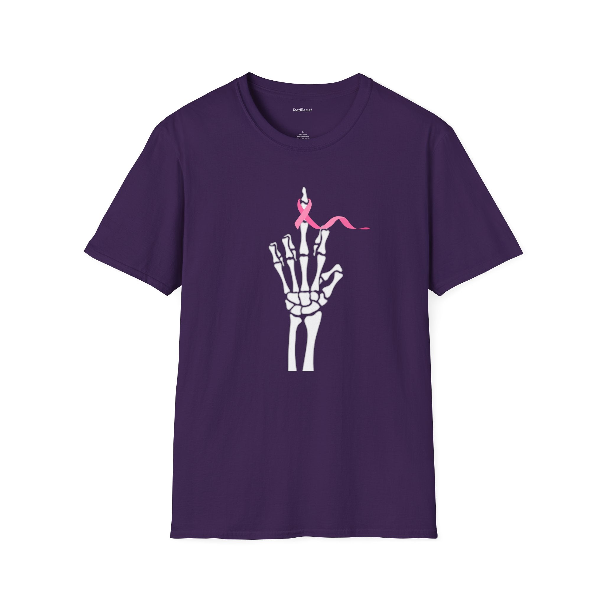 Give Cancer the bird - Unisex Softstyle T-Shirt 100% Cotton Graphic