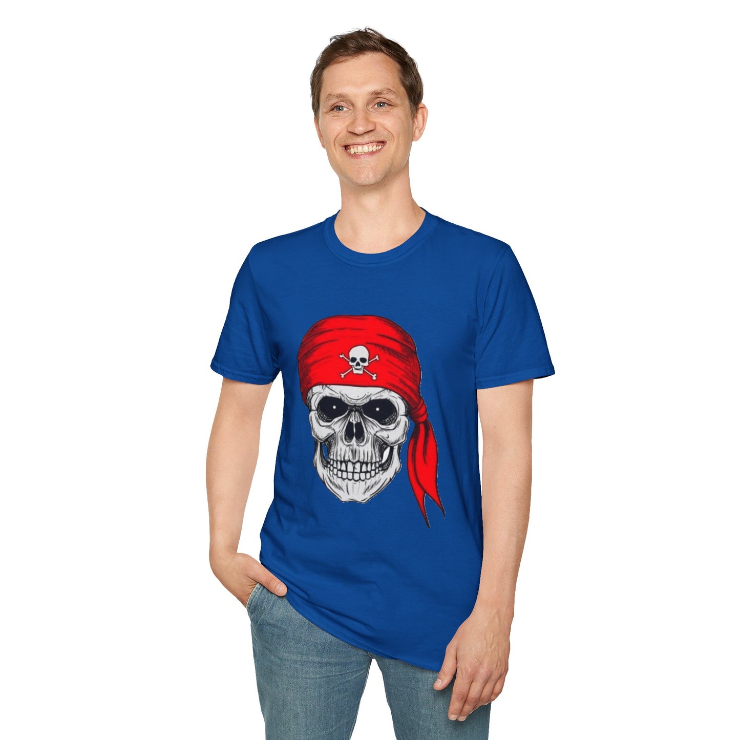 Pirate- Unisex Softstyle T-Shirt 100% Cotton Graphic