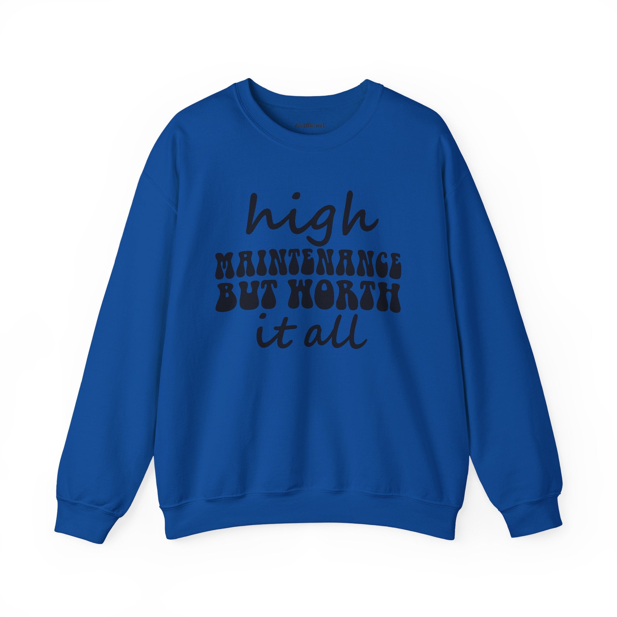 High Maintenance Worth It 01 Unisex Heavy Blend™ Crewneck Sweatshirt Graphic