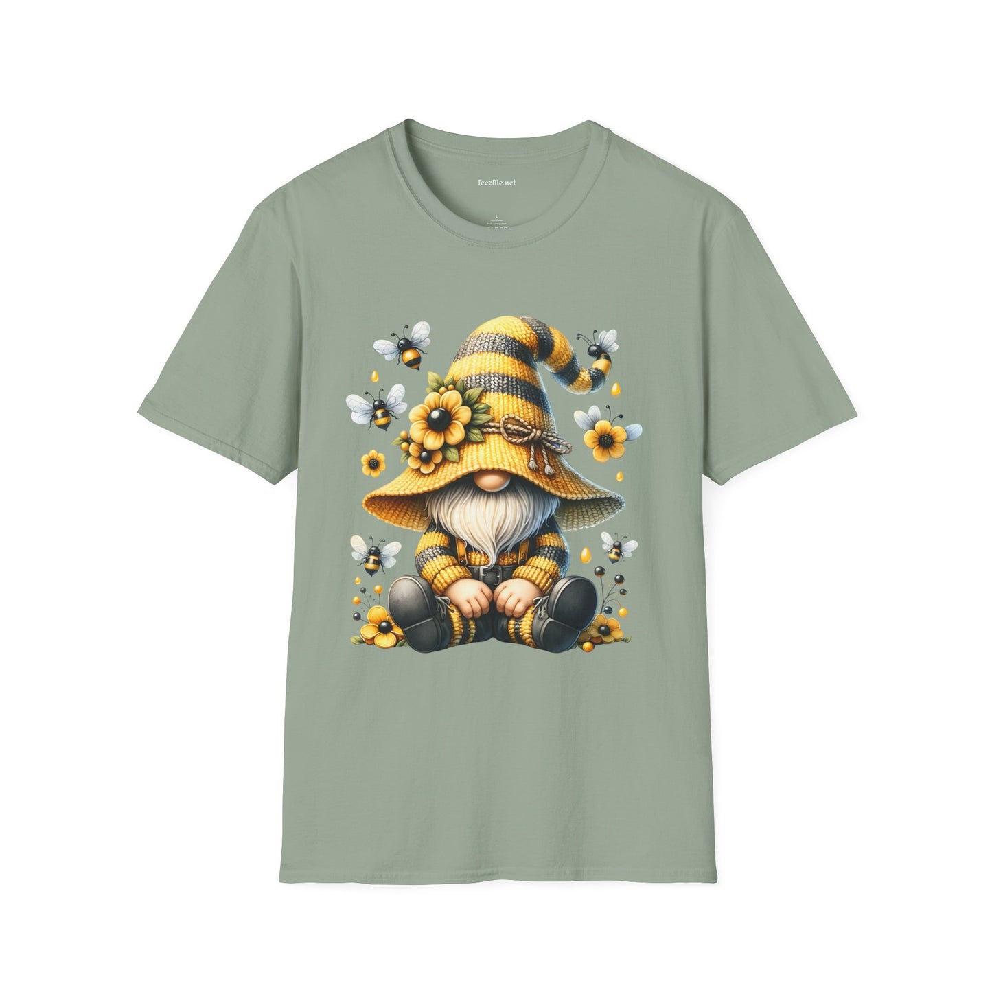 Honey Bee Gnome 41 Unisex Soft Style T-Shirt 100% Cotton Graphic