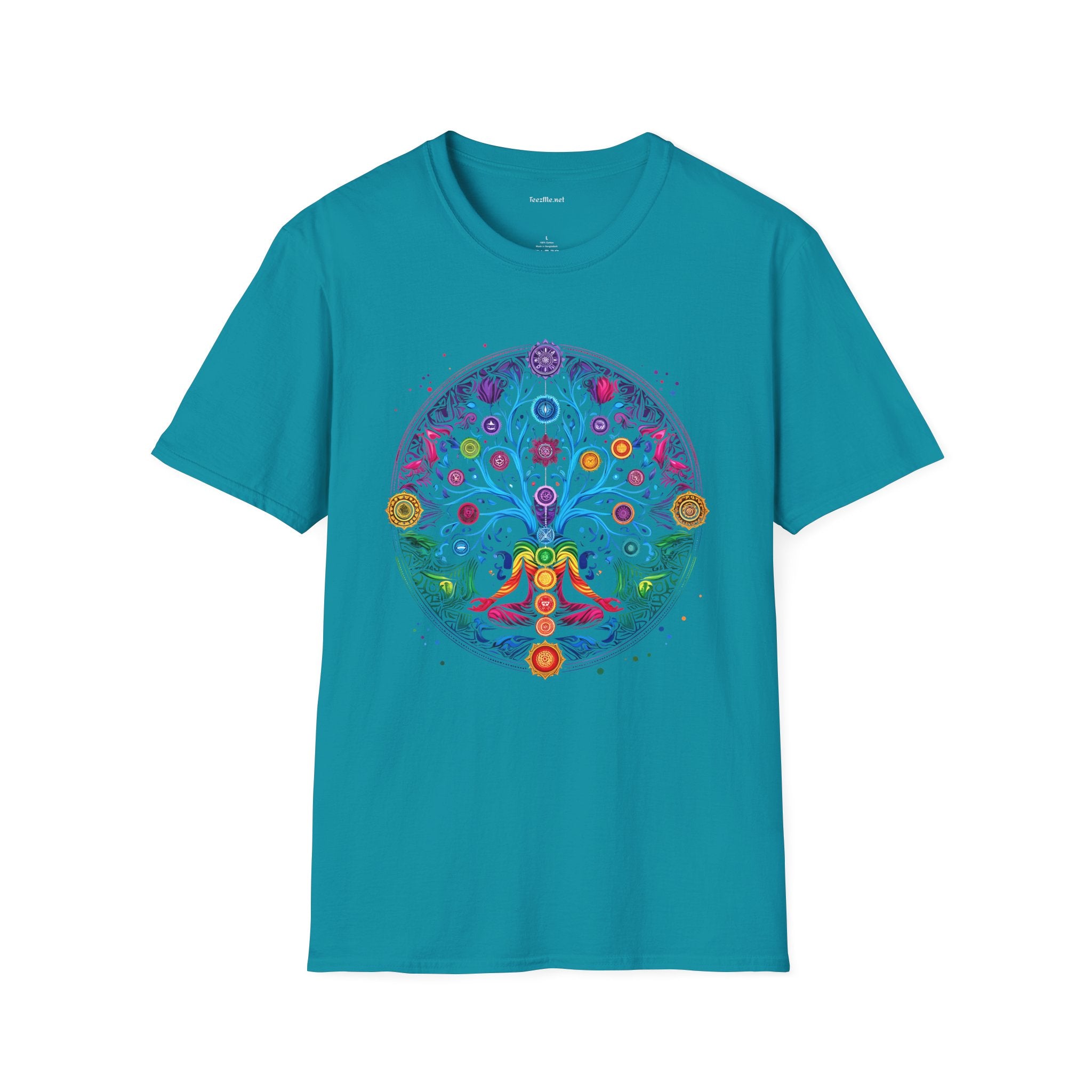 Chakra with Moon  Unisex Softstyle T-Shirt 100% Cotton Graphic