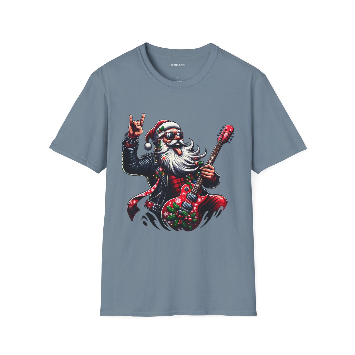 Rockin' Santa Unisex Softstyle T-Shirt 100% Cotton Graphic