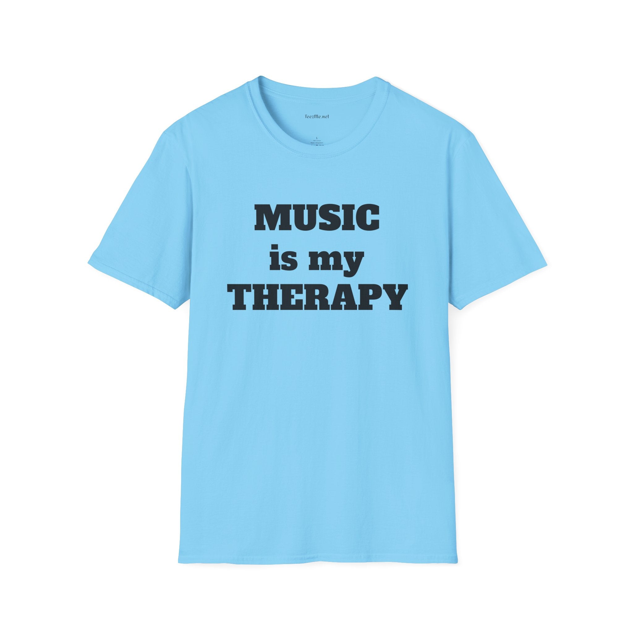 Music is my Therapy Unisex Softstyle T-Shirt 100% Cotton Graphic
