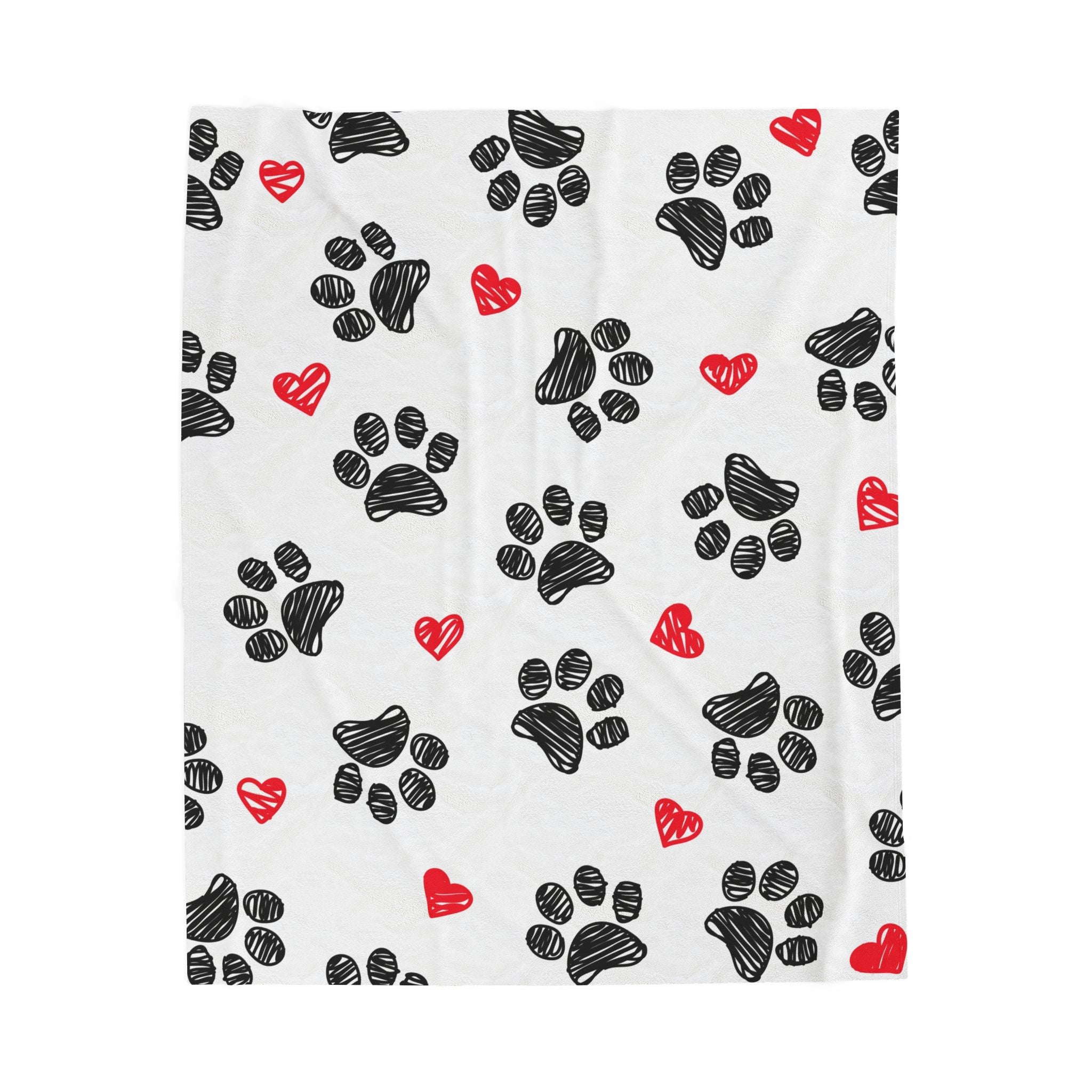 Love Paws Velveteen Plush Blanket birthday valentine gift