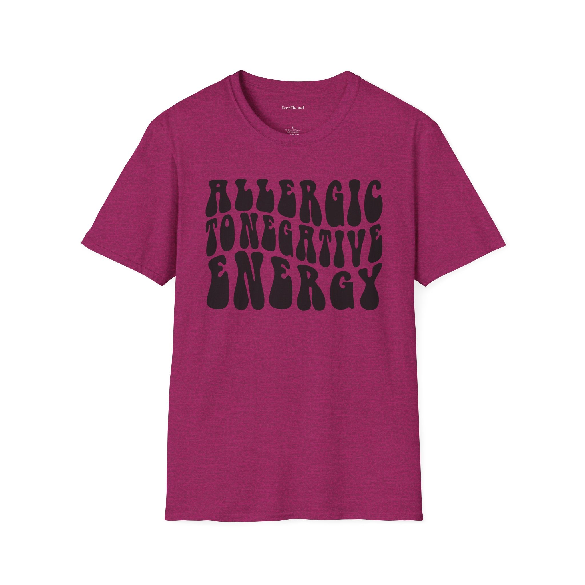 Allergic to Negative Energy Unisex Softstyle T-Shirt 100% Cotton Graphic
