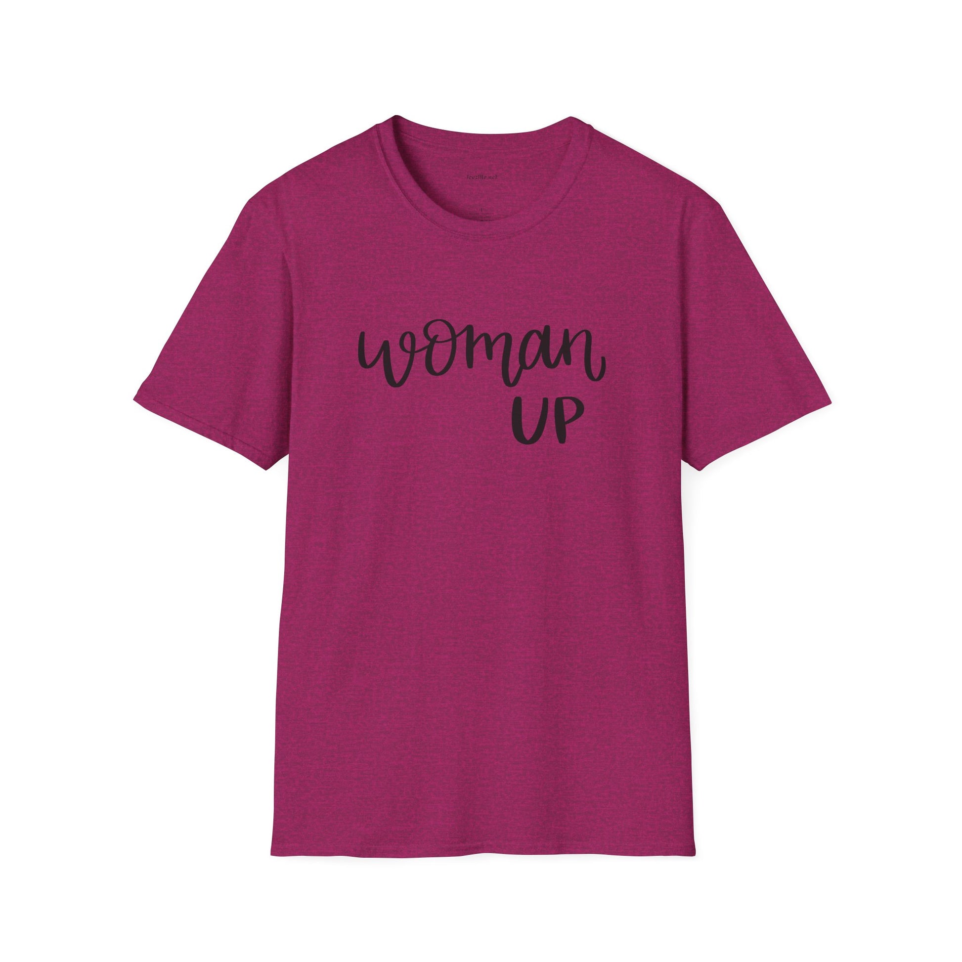 Woman Up T-Shirt — Feminist Empowerment Tee for Women, 'Woman Up' Script Design