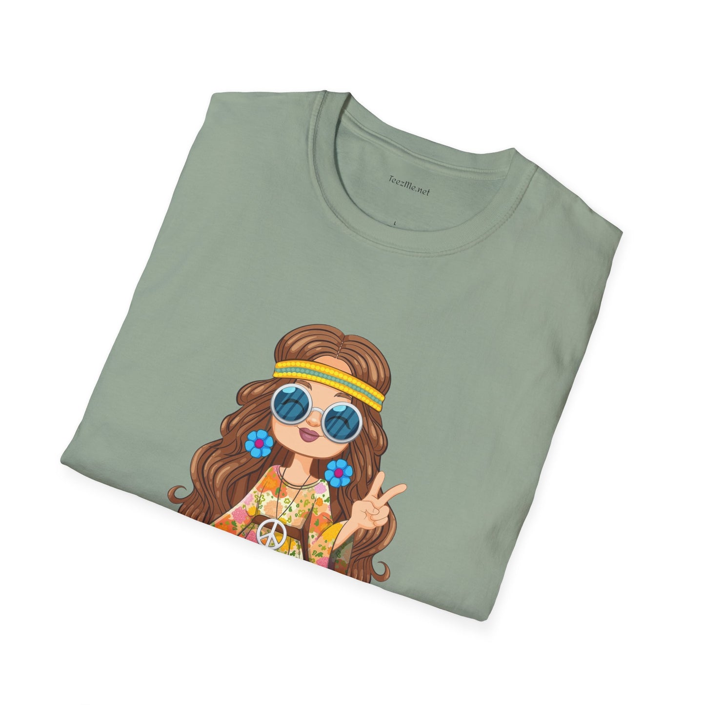 Hippie Girl - Unisex Ultra Cotton Tee 100% Cotton Graphic