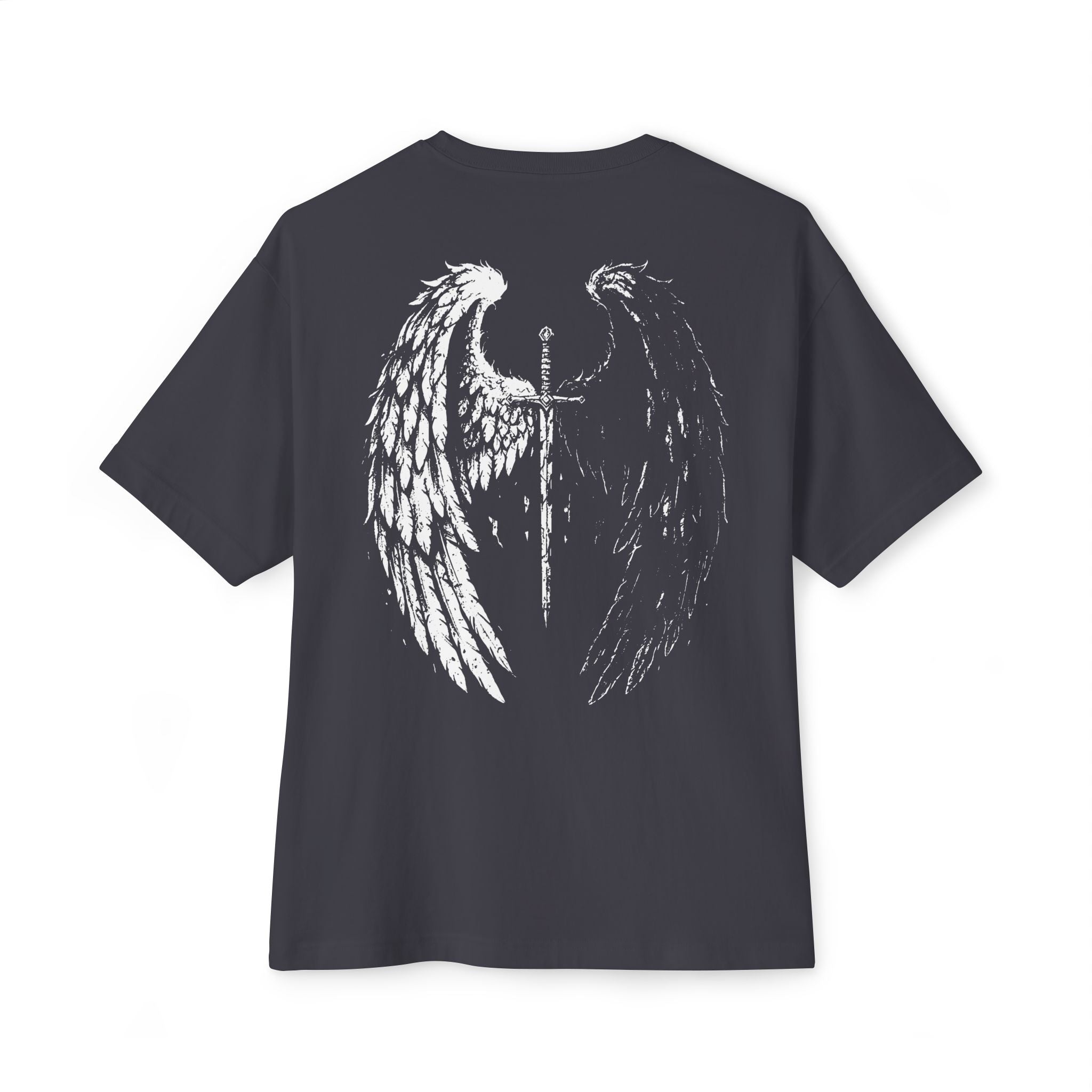 Sword & Wing Graphic Tee — Gothic Dragon Wing Shirt (print on back)