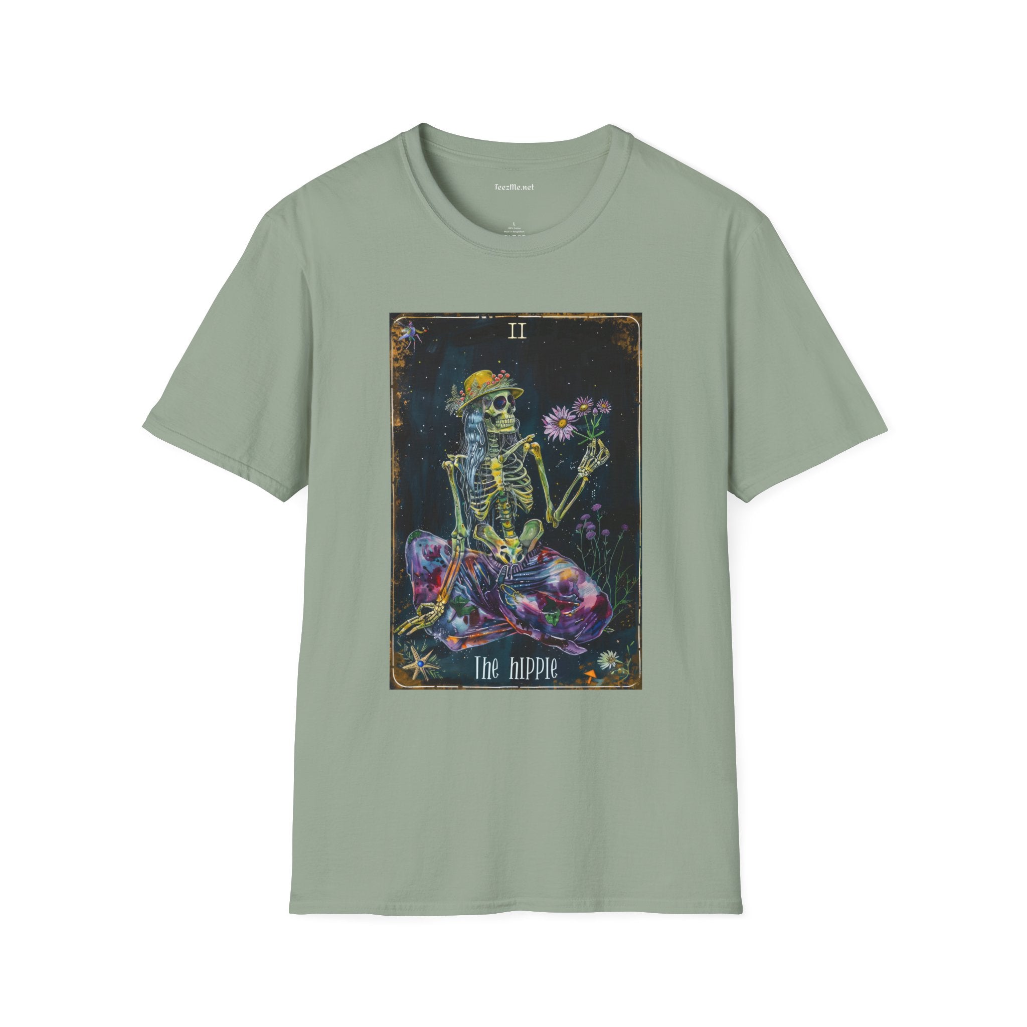 The Hippie Tarot Card Unisex Softstyle T-Shirt 100% Cotton Graphic