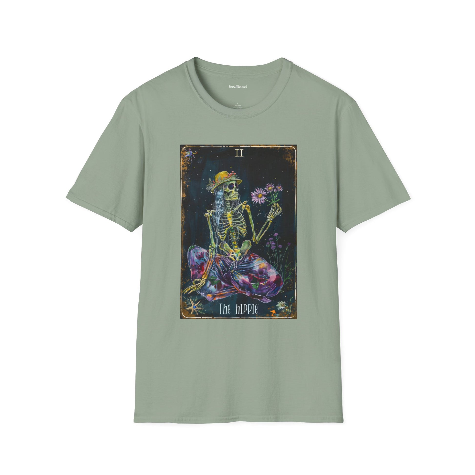 The Hippie Tarot Card Unisex Softstyle T-Shirt 100% Cotton Graphic