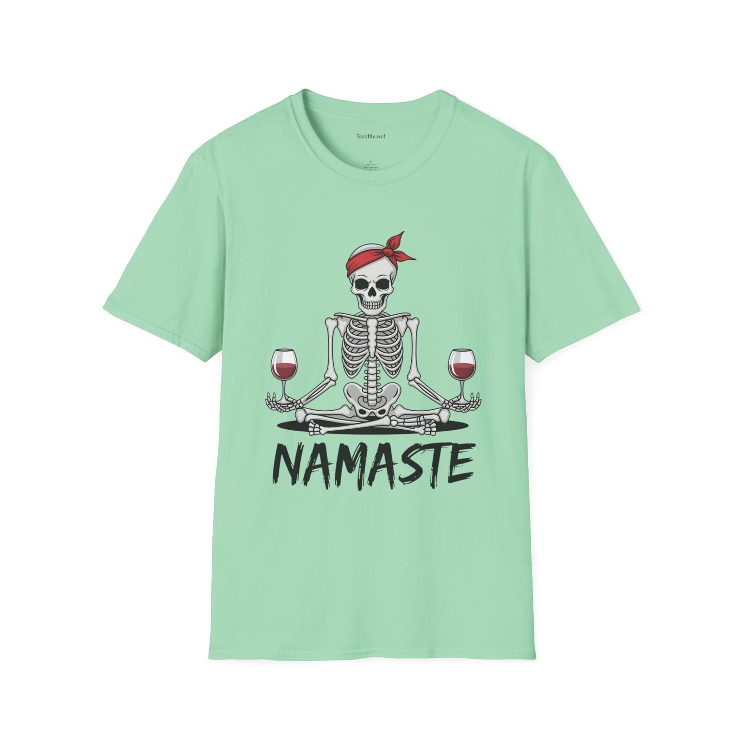 Namaste Skeleton - Unisex Softstyle T-Shirt 100% Cotton Graphic