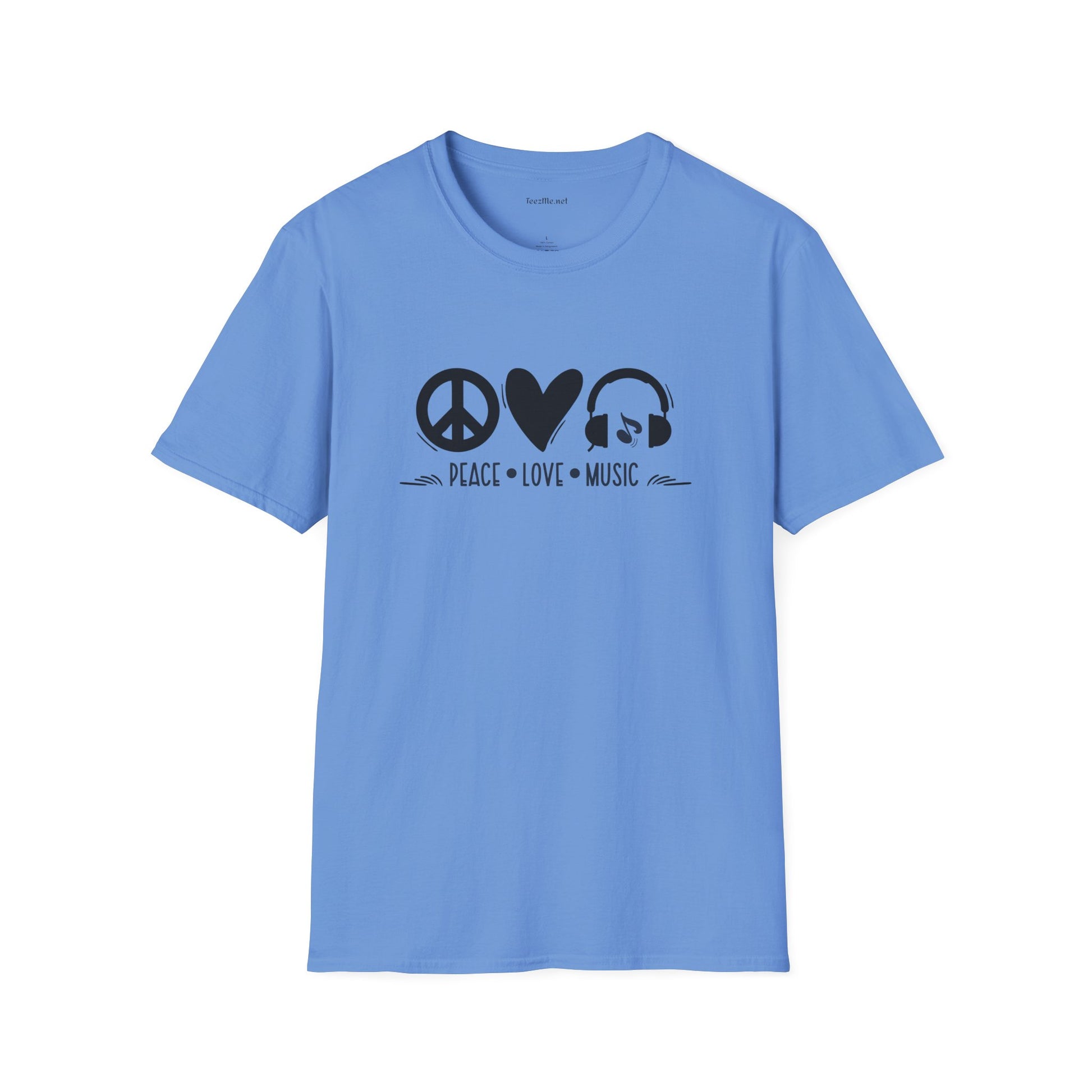 Peace Love Music - Unisex Softstyle T-Shirt 100% Cotton Graphic