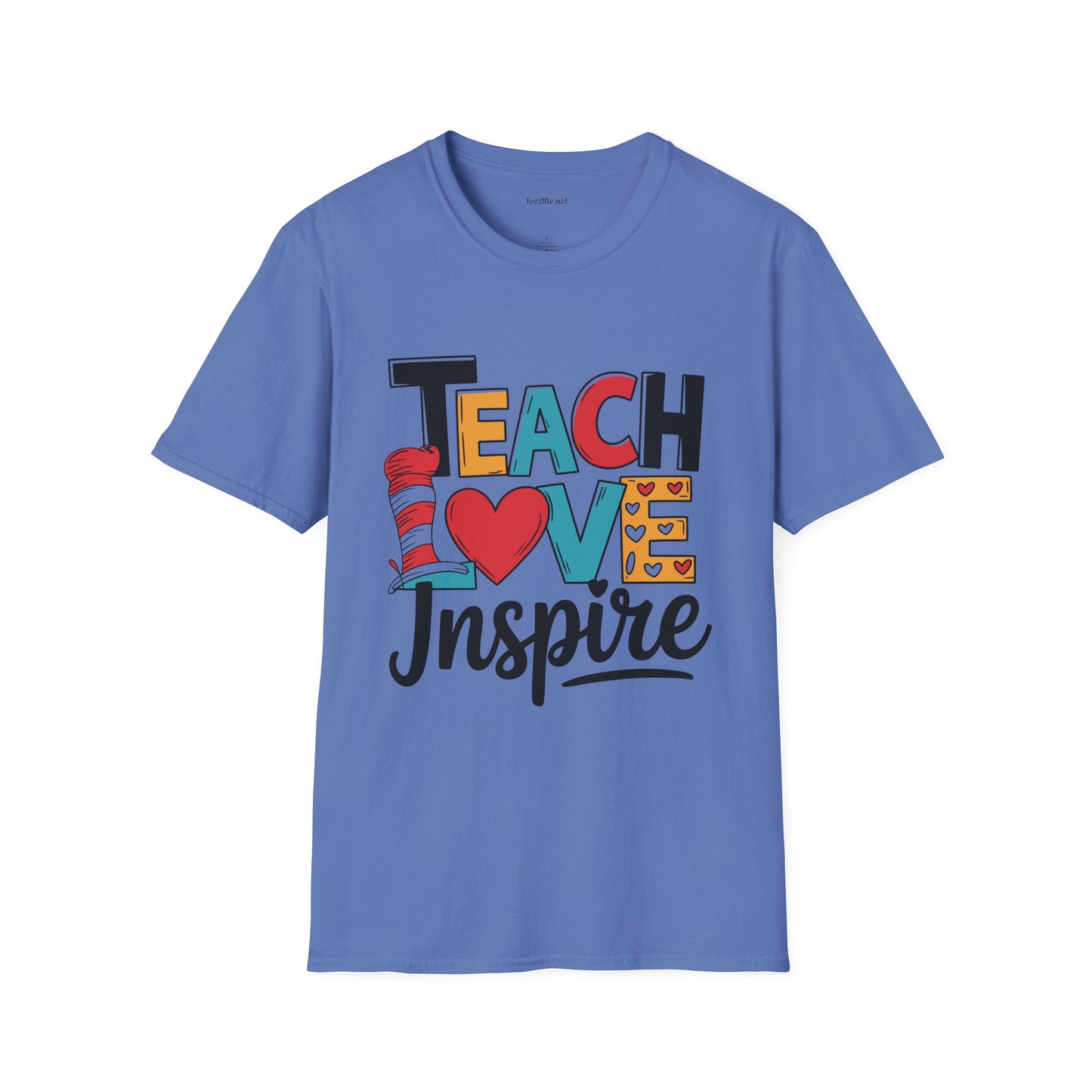 Teach Love Inspire Unisex Soft Style T-Shirt 100% Cotton Graphic