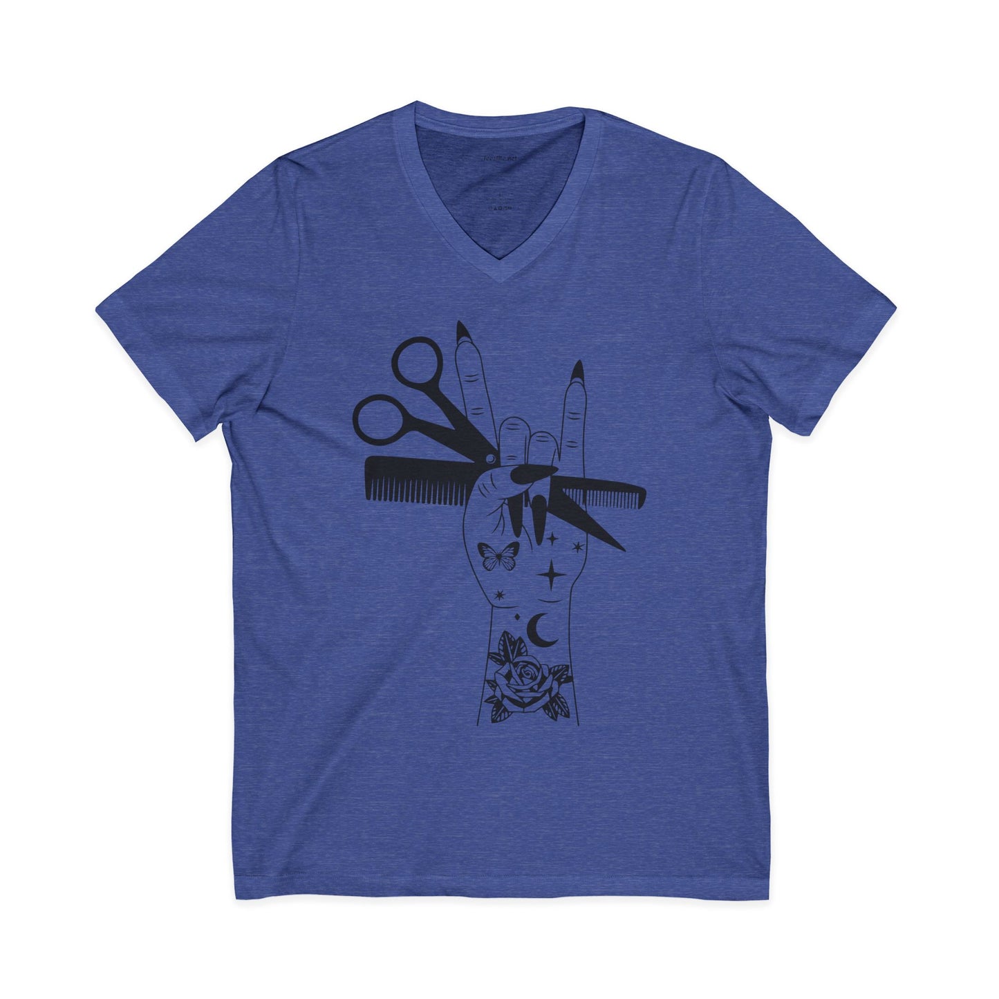 Hairsylist Boho Unisex Jersey Short Sleeve V-Neck Tee