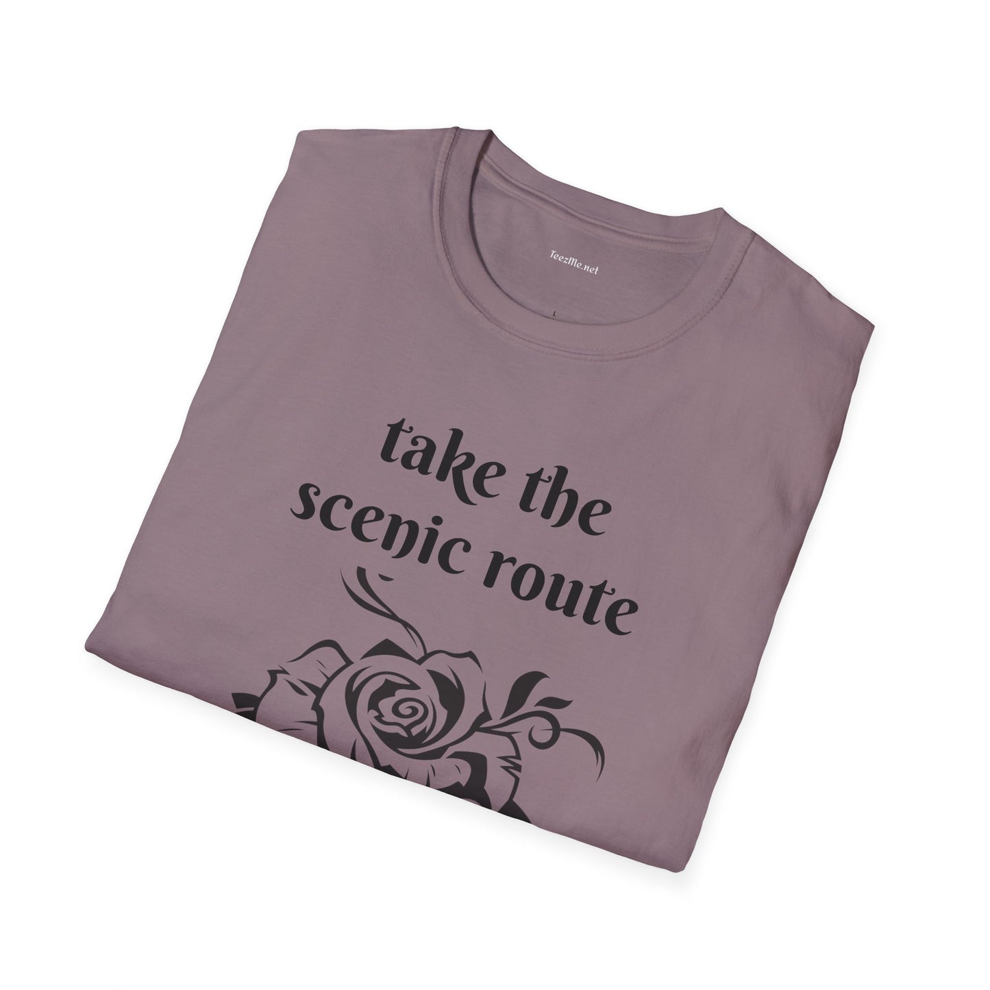 Take the scenic route- Unisex Softstyle T-Shirt 100% Cotton Graphic