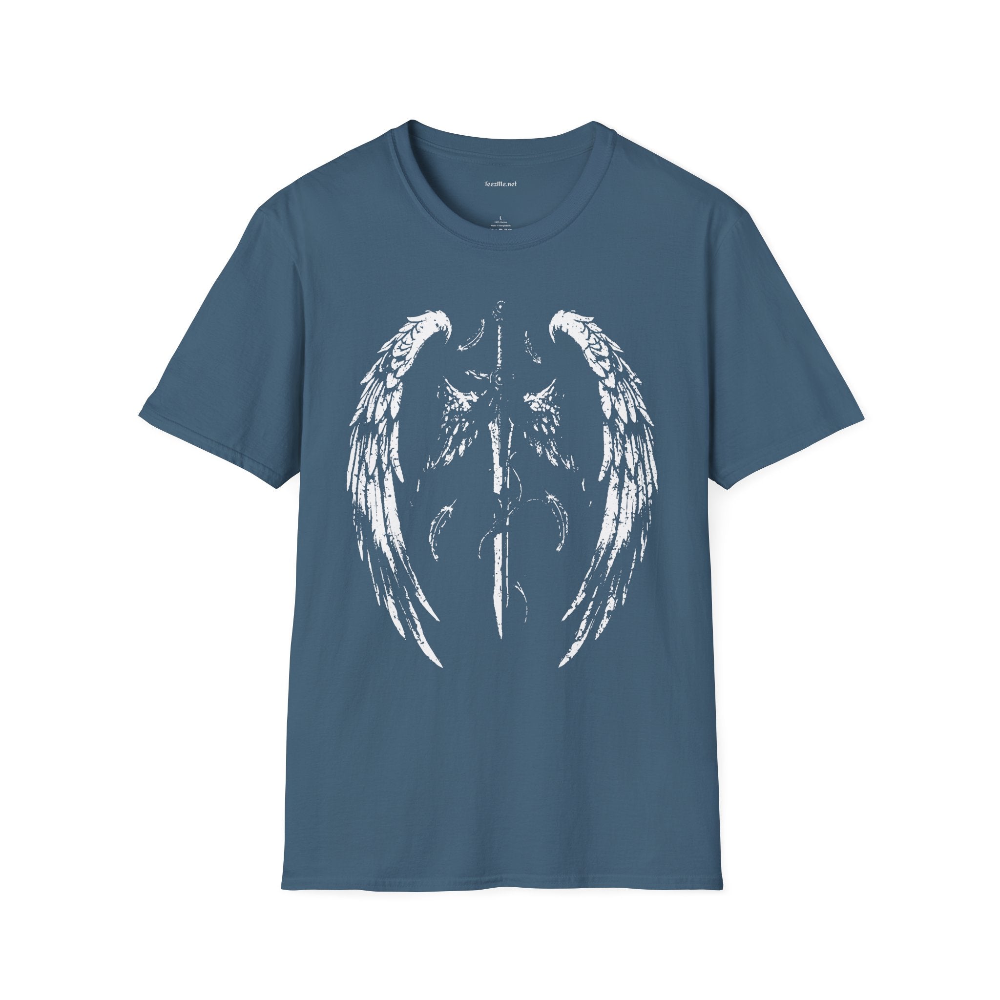 Angel Wings T-Shirt — Distressed White Wing Back Graphic Tee