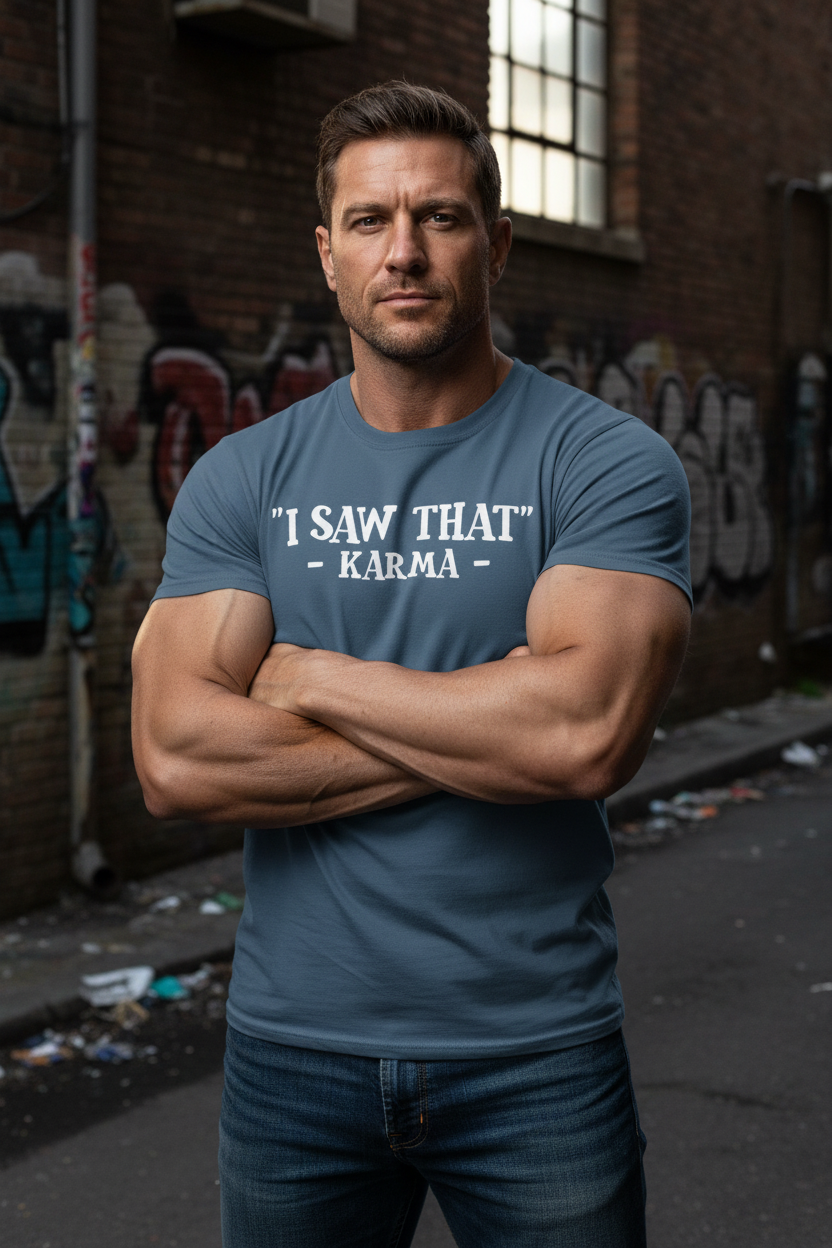 "I Saw That" - KARMA Unisex Softstyle T-Shirt 100% Cotton Graphic