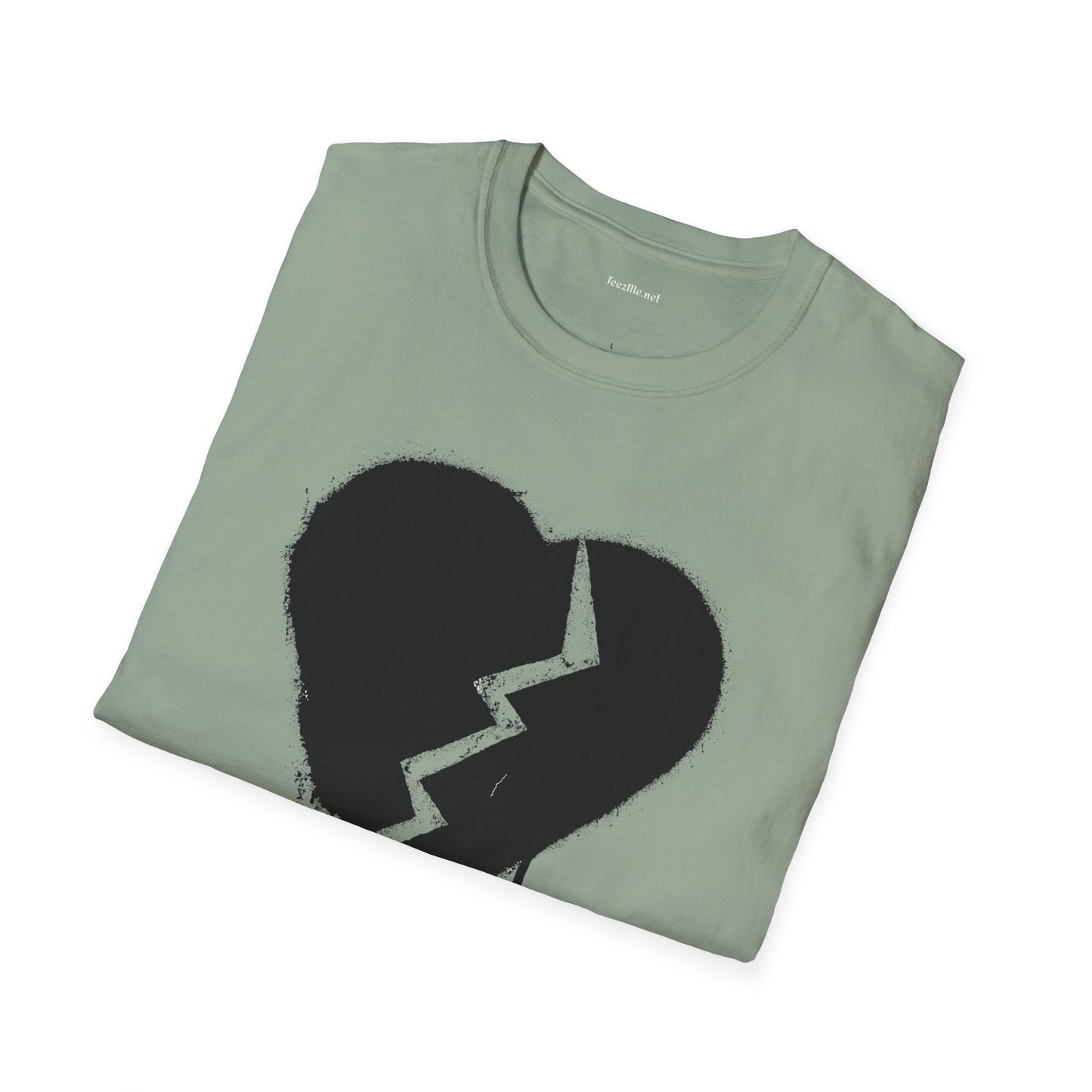 Broken Heart  - Unisex Softstyle T-Shirt 100% Cotton Graphic