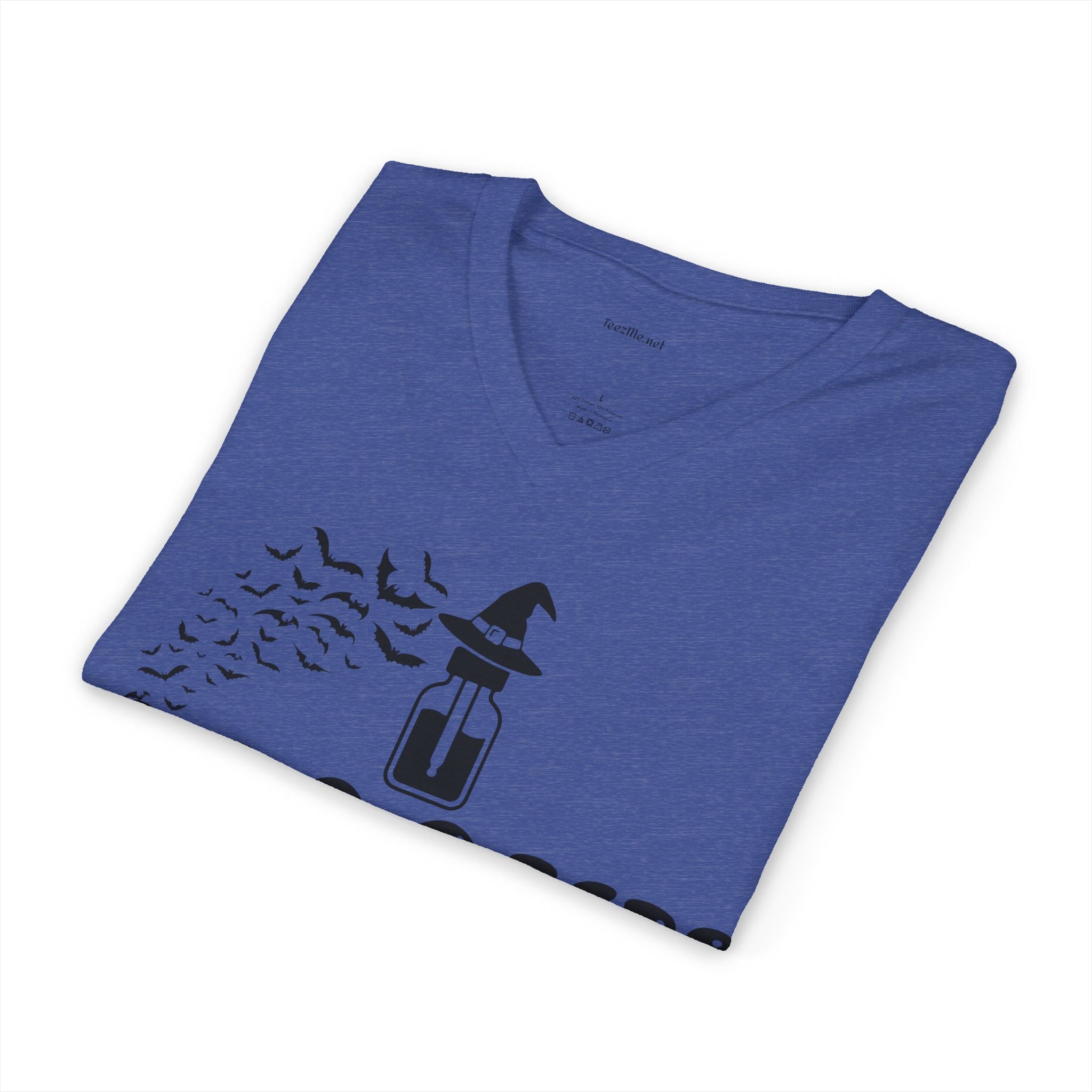 Spooky Esthetician V-Neck T-Shirt — Halloween Witch Skincare Tee