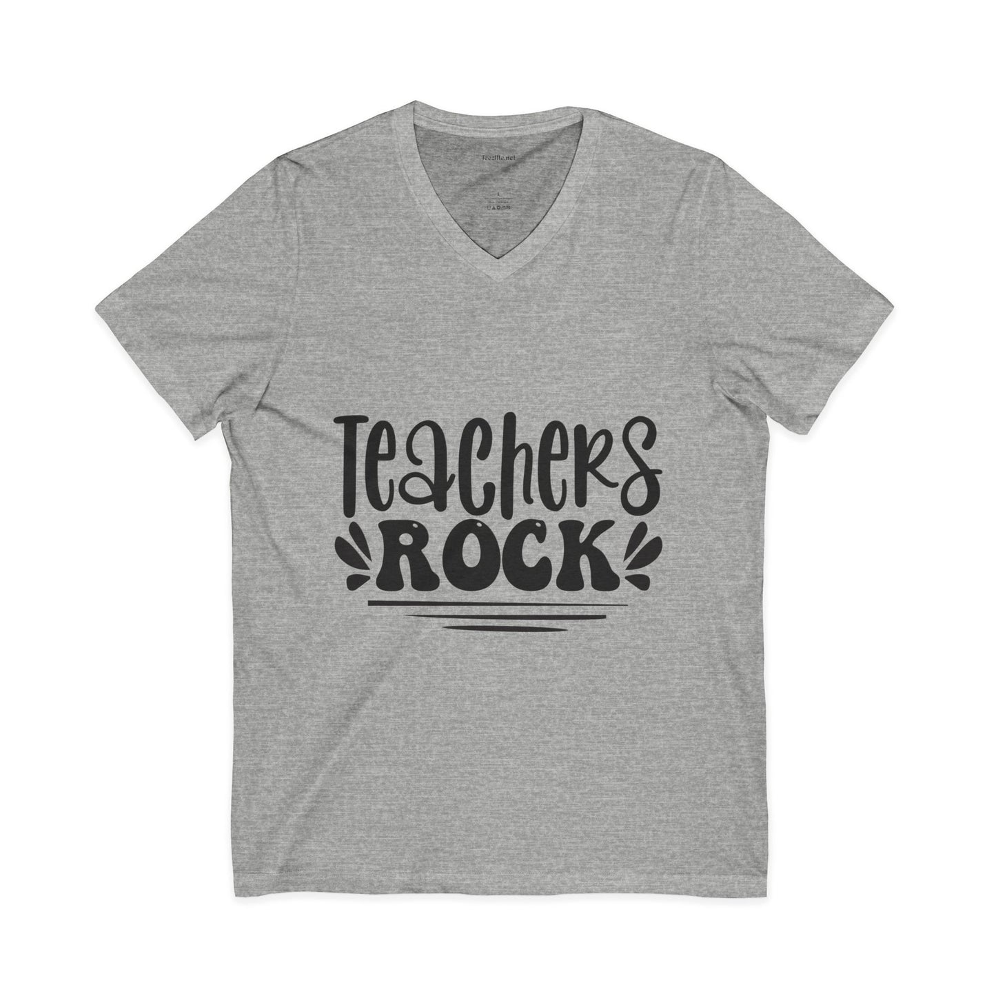 Teacher's Rock Unisex Jersey Short Sleeve V-Neck Tee