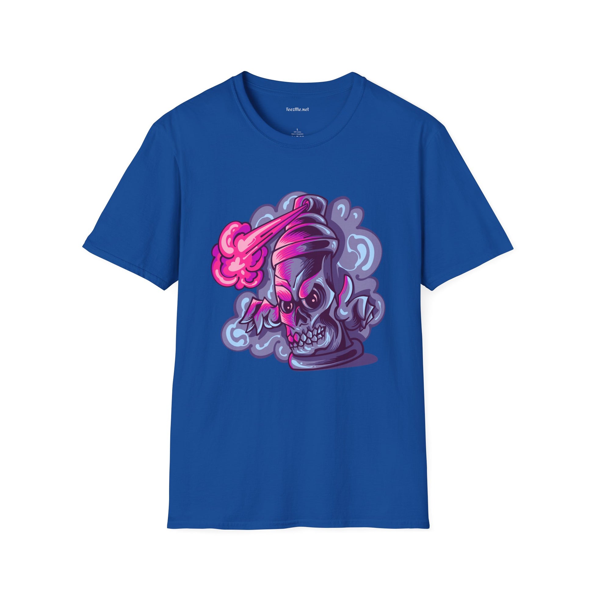 Skull Street Art Unisex Softstyle T-Shirt 100% Cotton