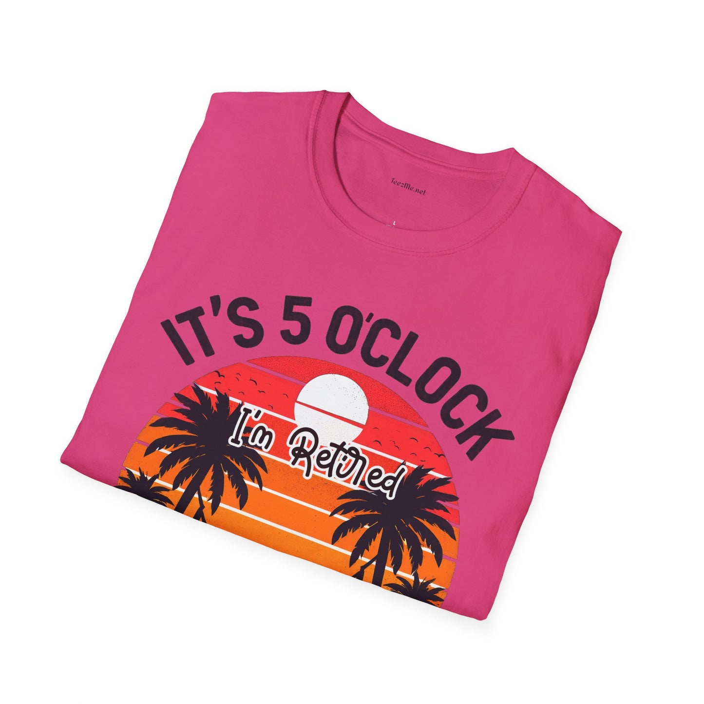 Retired - It's 5 - Unisex Softstyle T-Shirt 100% Cotton Graphic