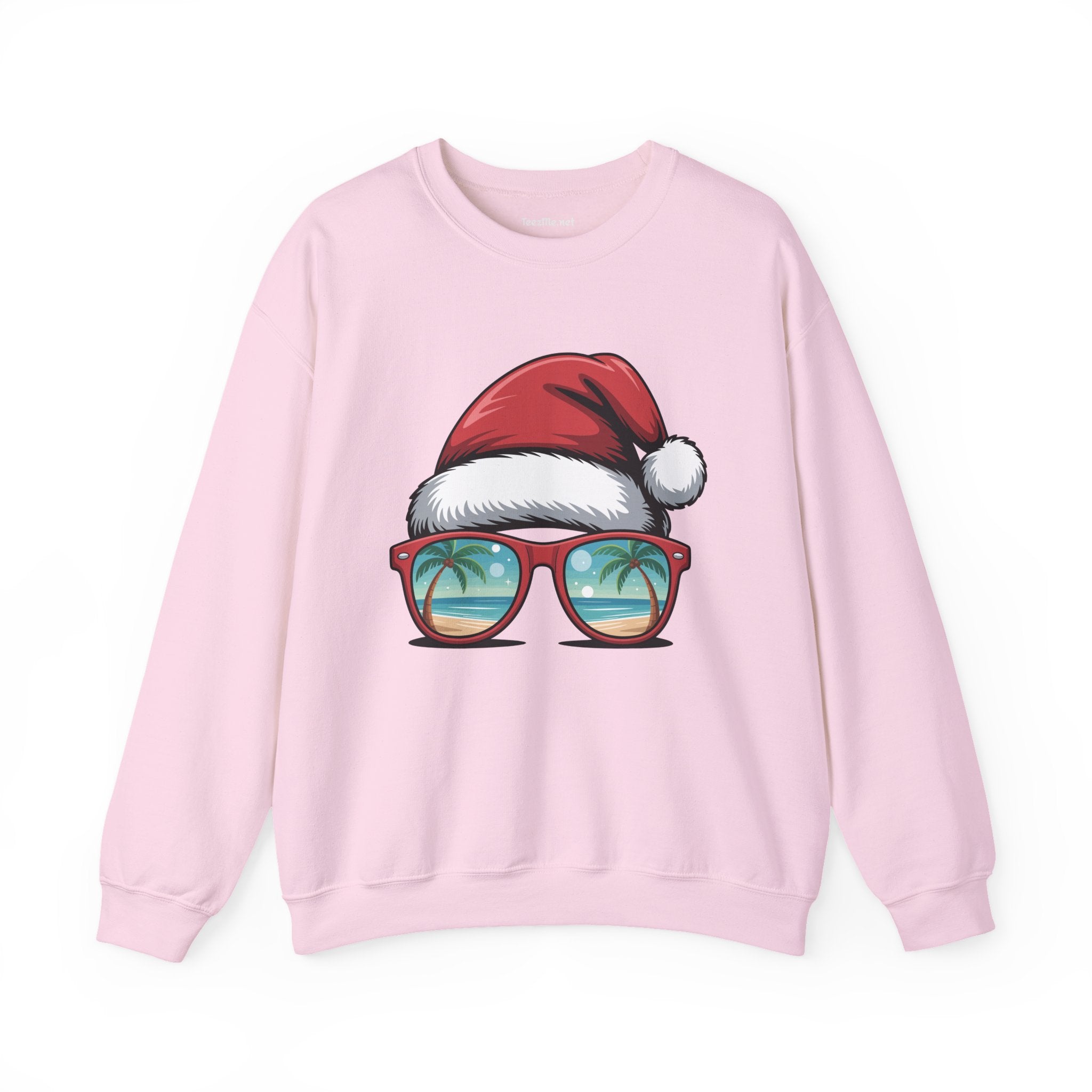 Santa Beach Hat Unisex Heavy Blend™ Crewneck Sweatshirt