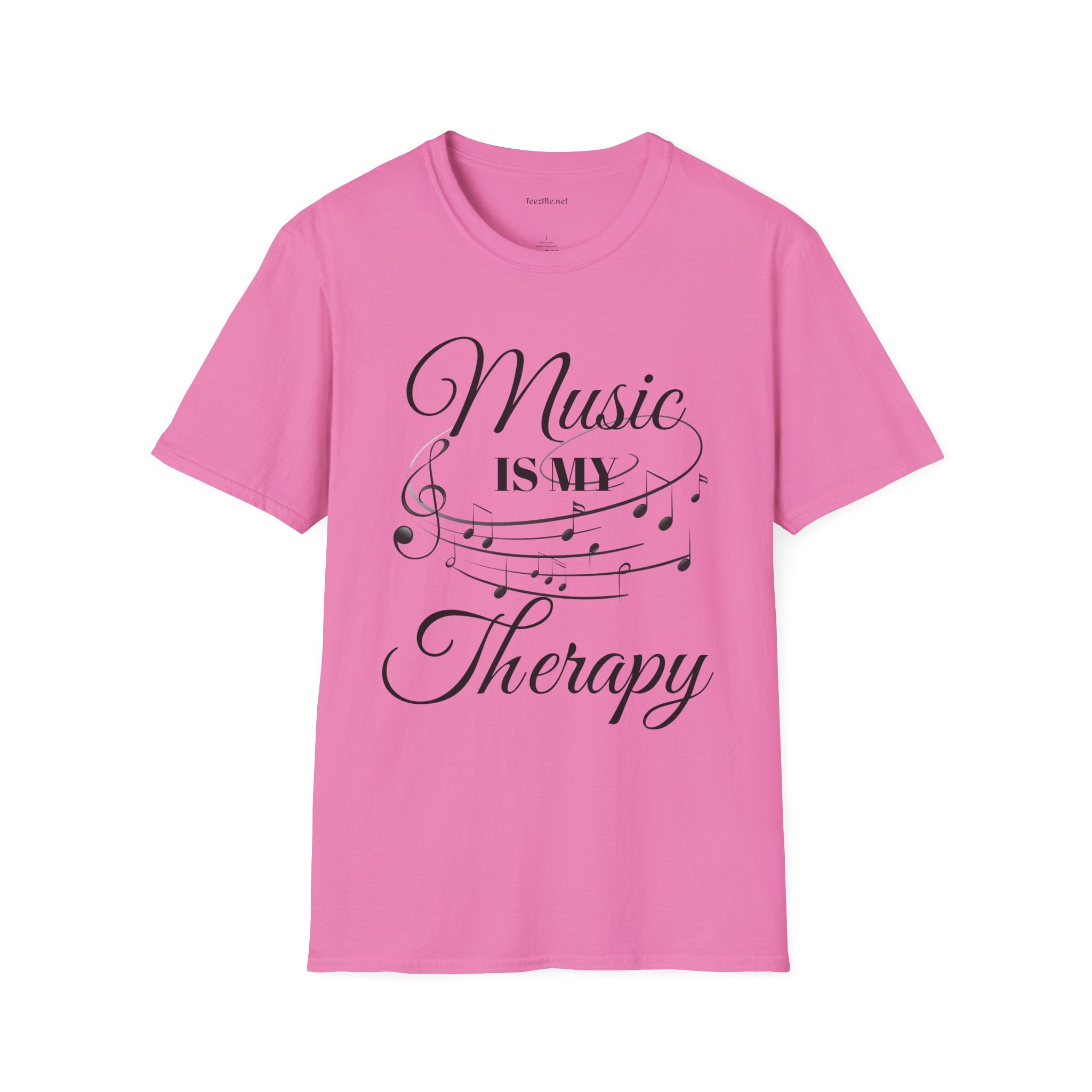 Music is my Therapy Unisex Softstyle T-Shirt 100% Cotton Graphic