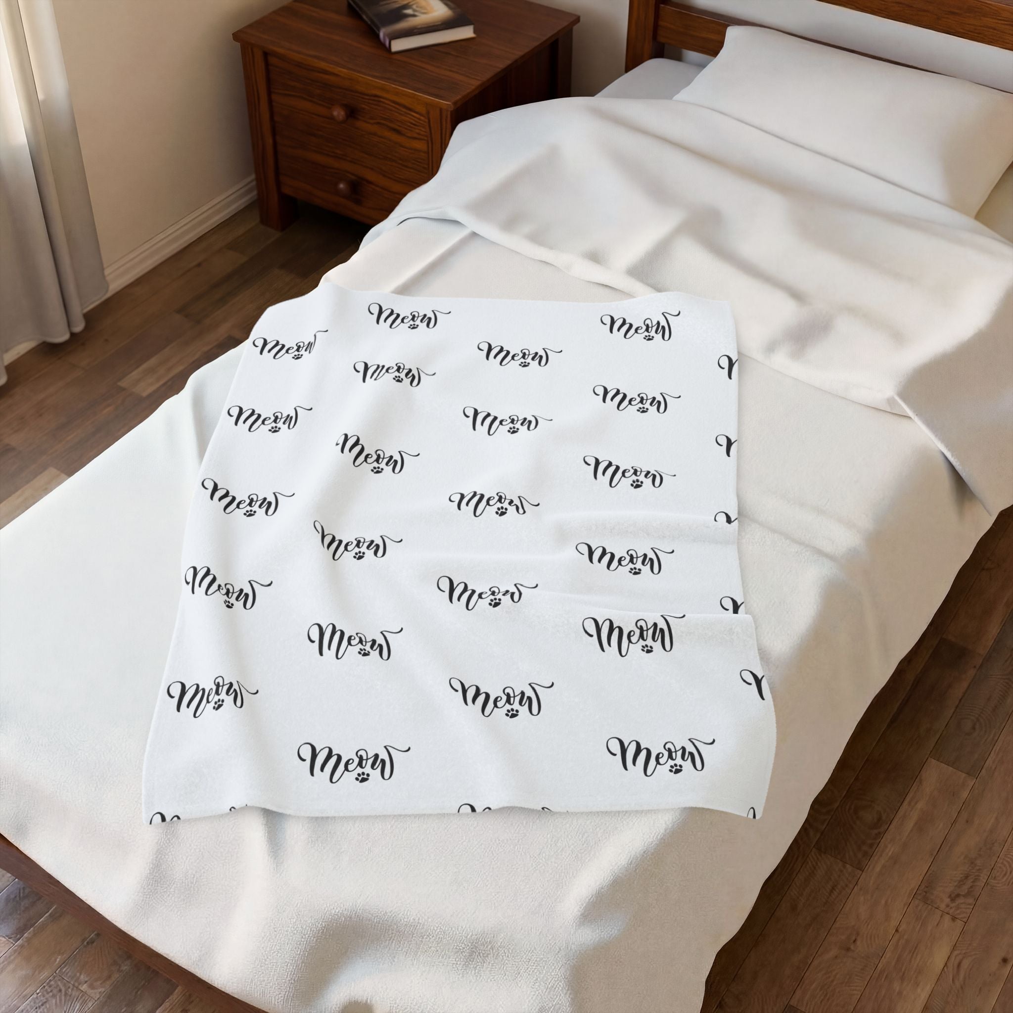 Meow - Velveteen Plush Blanket