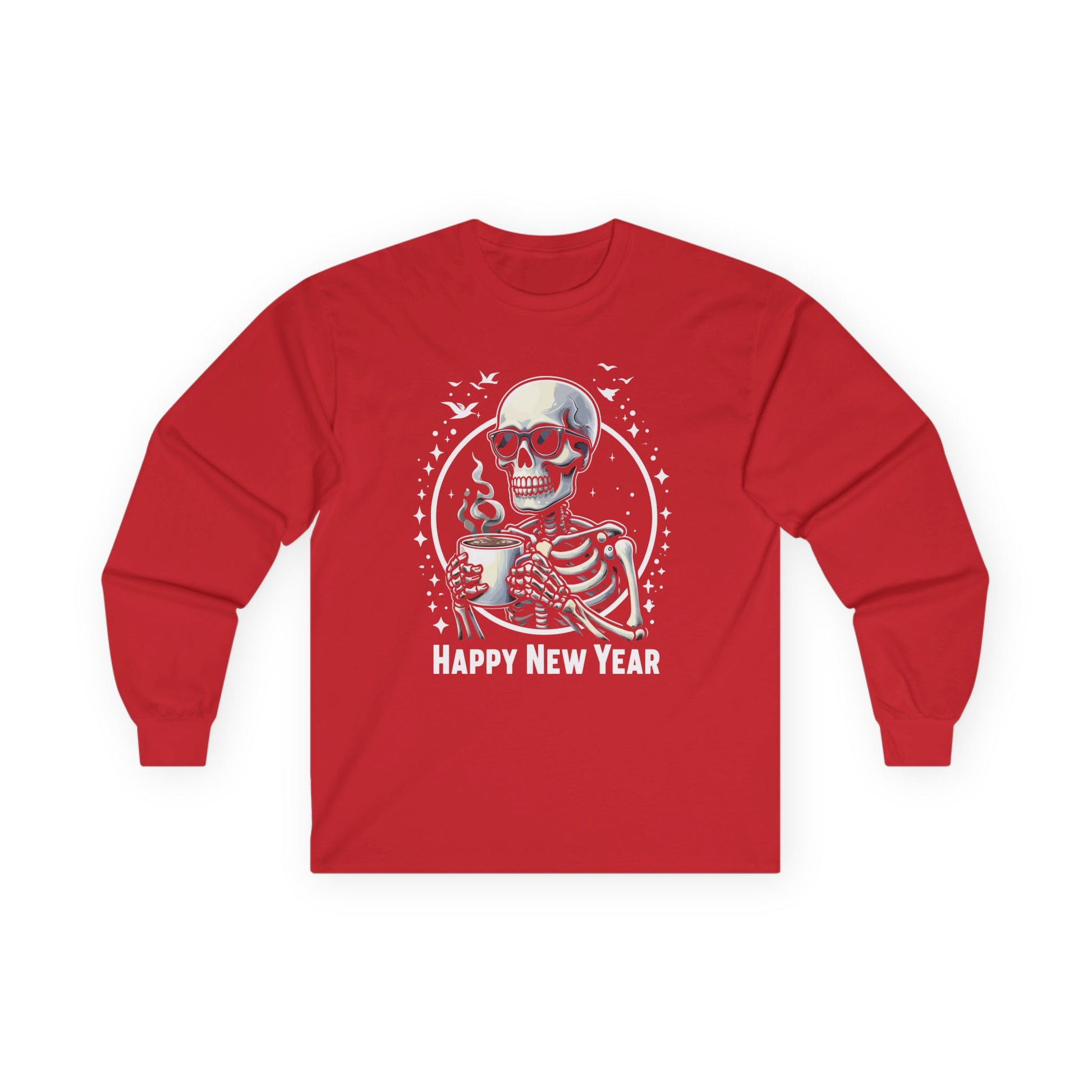 Happy New Year Skeleton Unisex Ultra Cotton Long Sleeve Tee