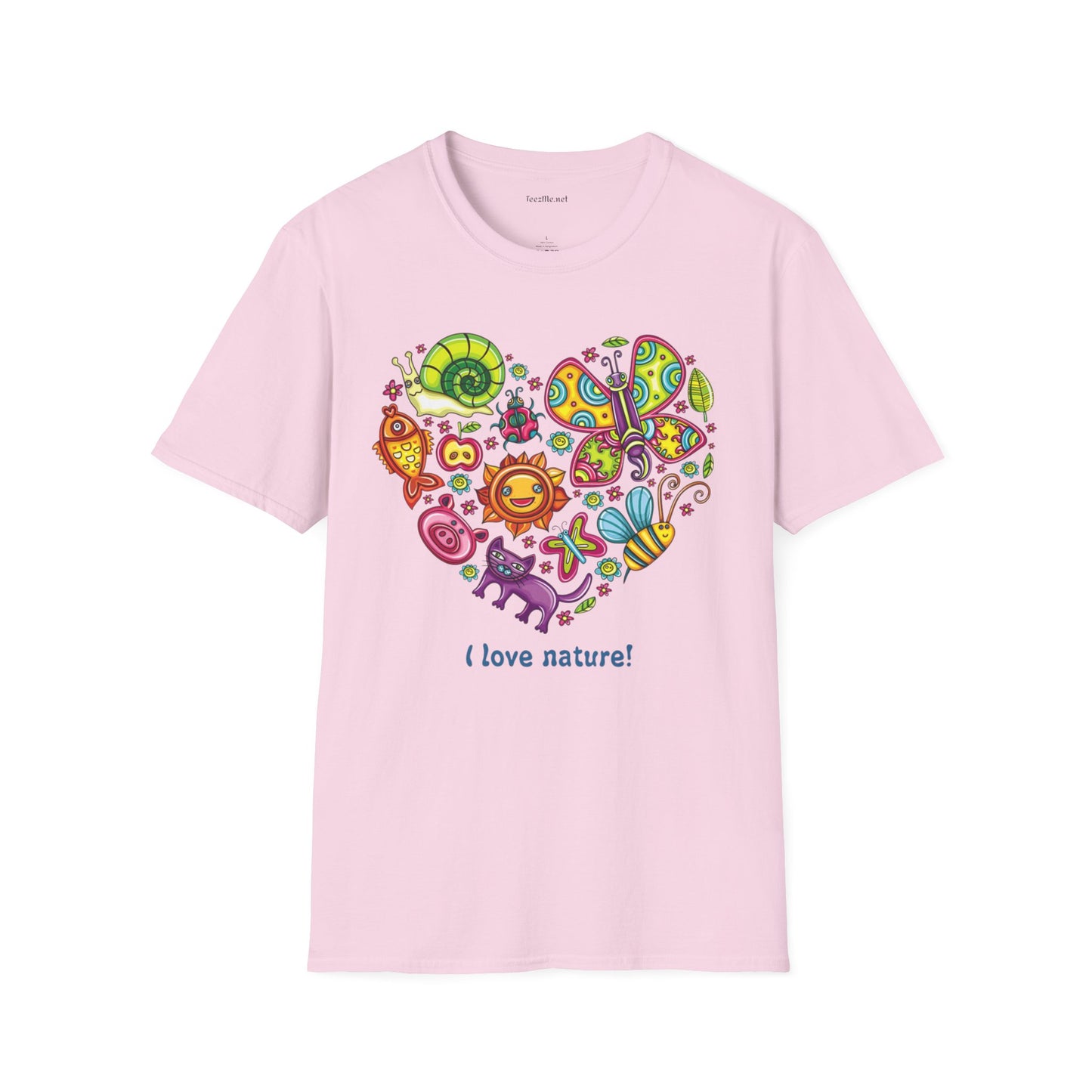 I love nature Unisex SoftStyle T-Shirt 100% Cotton Graphic