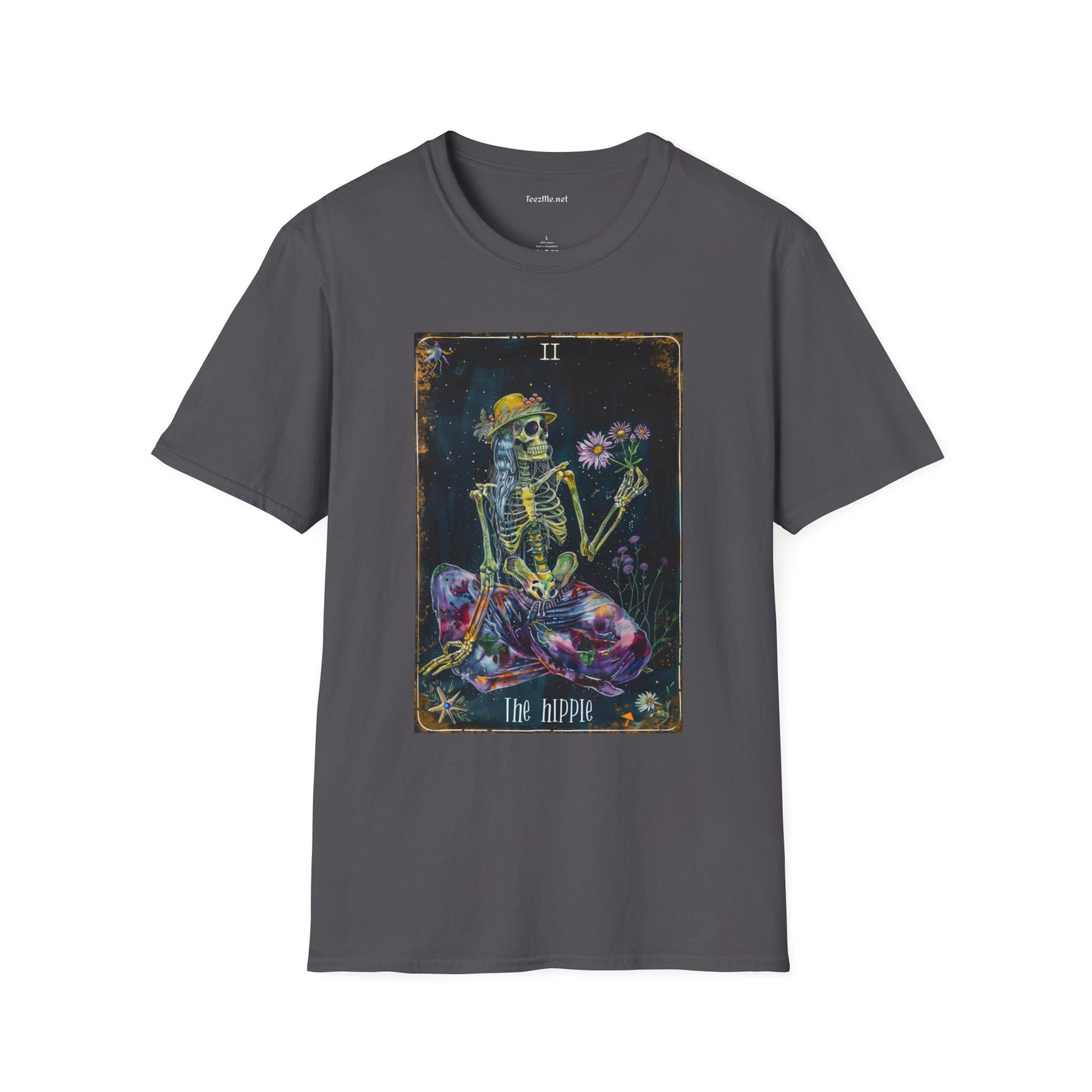 The Hippie Tarot Card Unisex Softstyle T-Shirt 100% Cotton Graphic