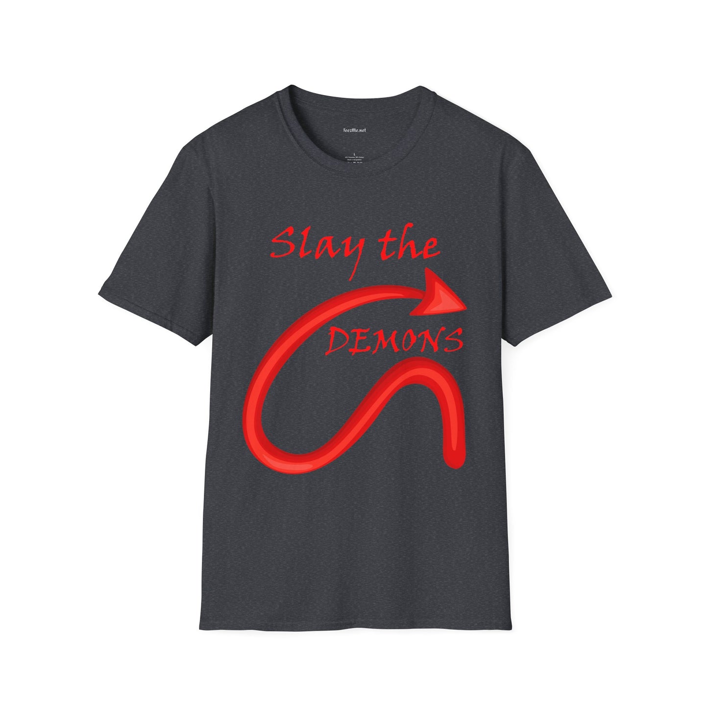 Slay the DEMONS - Unisex Softstyle T-Shirt 100% Cotton Graphic