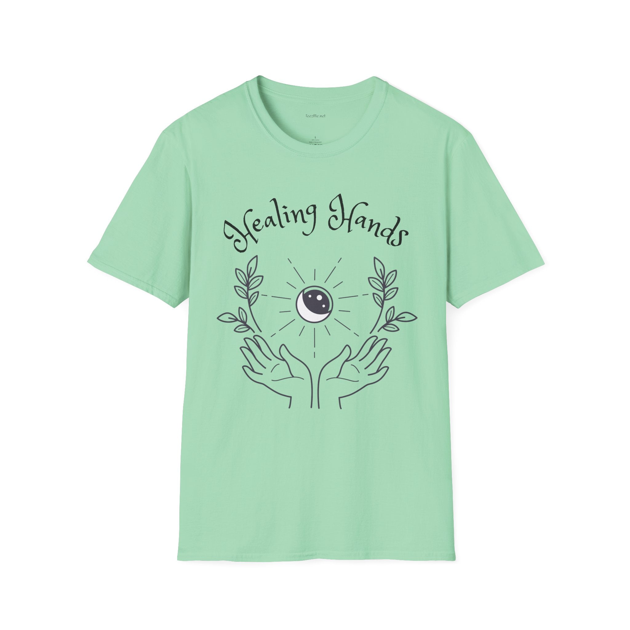 Healing Hands - Unisex Softstyle T-Shirt 100% Cotton Graphic #Reiki
