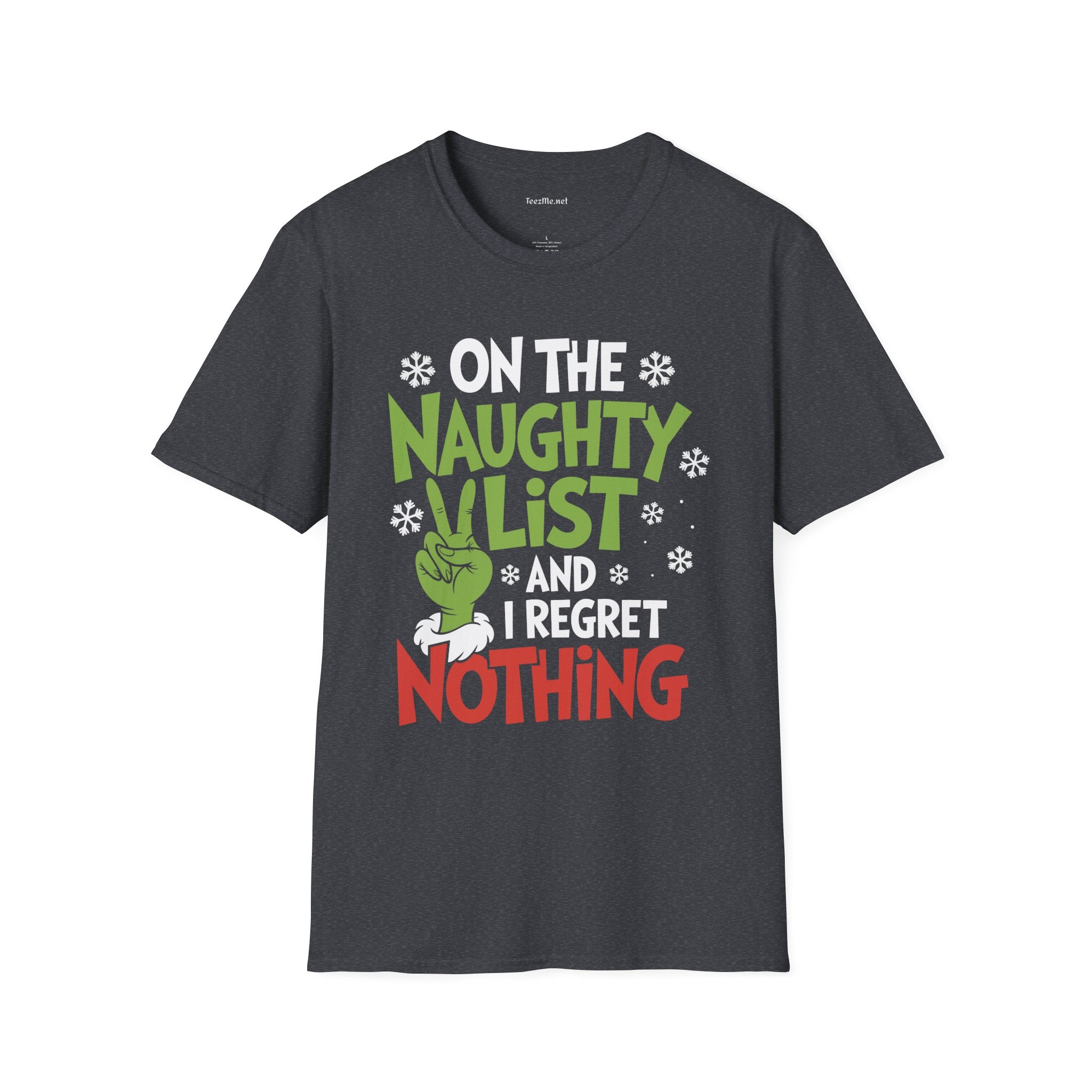 On The Naughty List 01 Unisex Softstyle T-Shirt 100% Cotton
