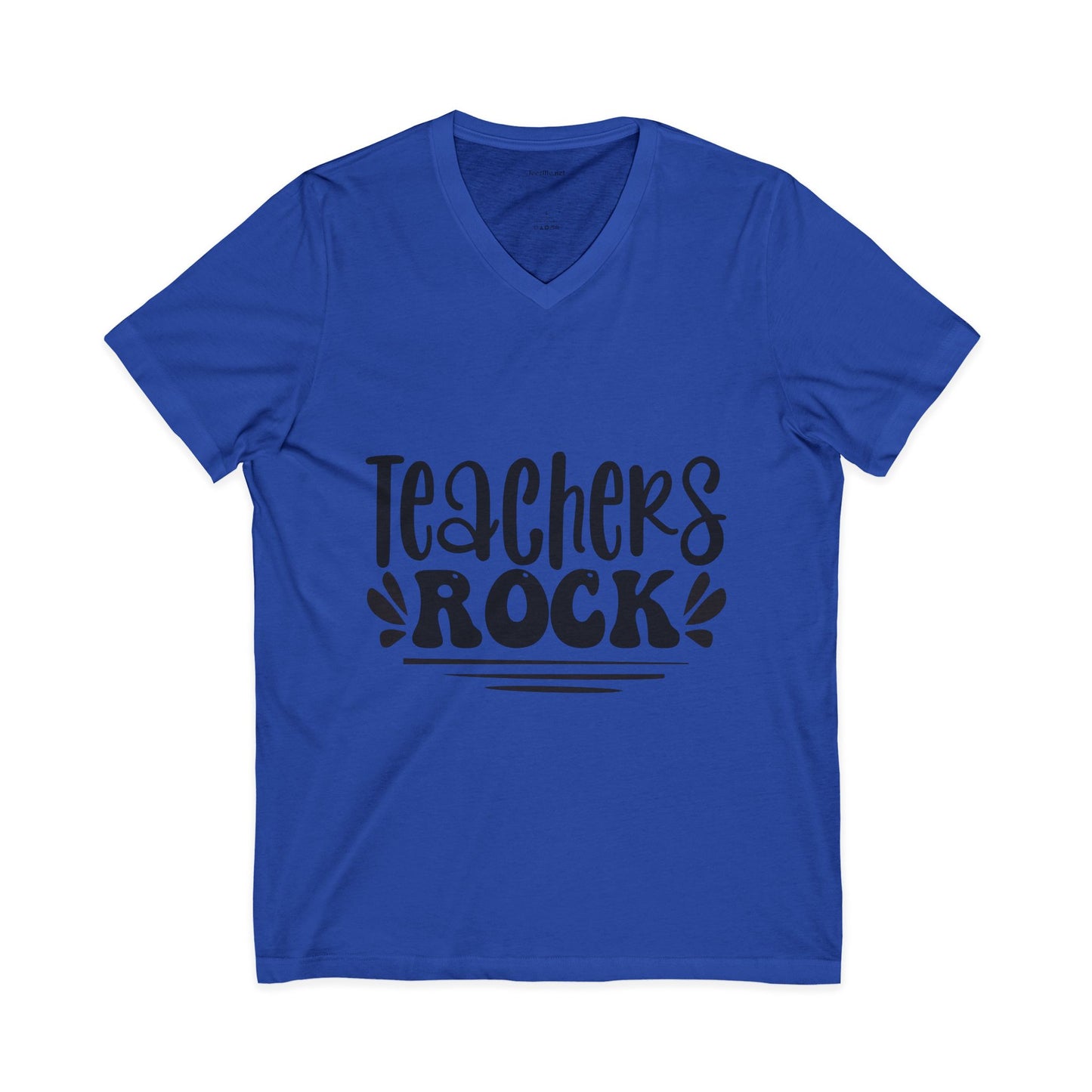 Teacher's Rock Unisex Jersey Short Sleeve V-Neck Tee