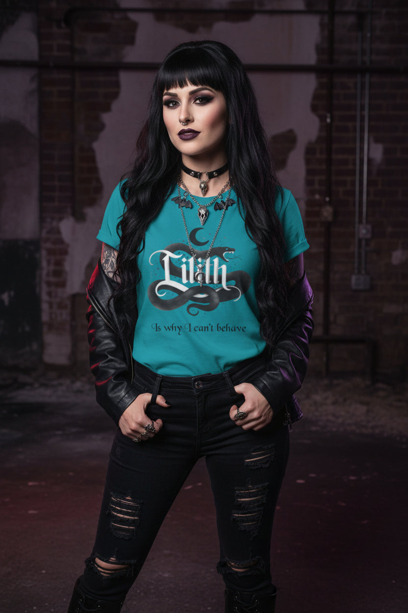Lilith Is Why I Can't Behave Unisex Softstyle T-Shirt 100% Cotton Graphic