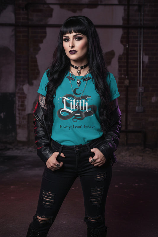 Lilith Is Why I Can't Behave Unisex Softstyle T-Shirt 100% Cotton Graphic