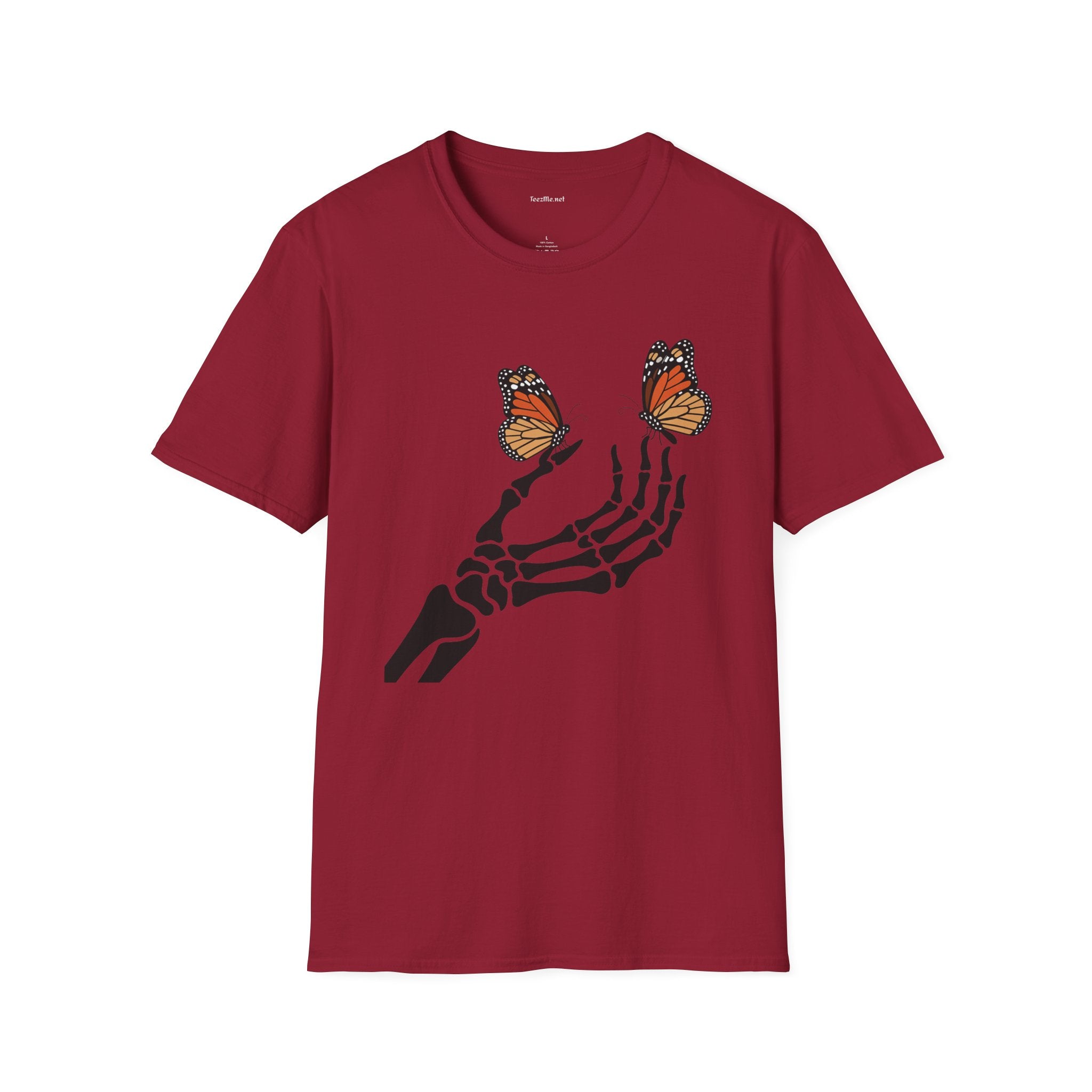 Hand with Butterfly - Unisex Softstyle T-Shirt 100% Cotton Graphic
