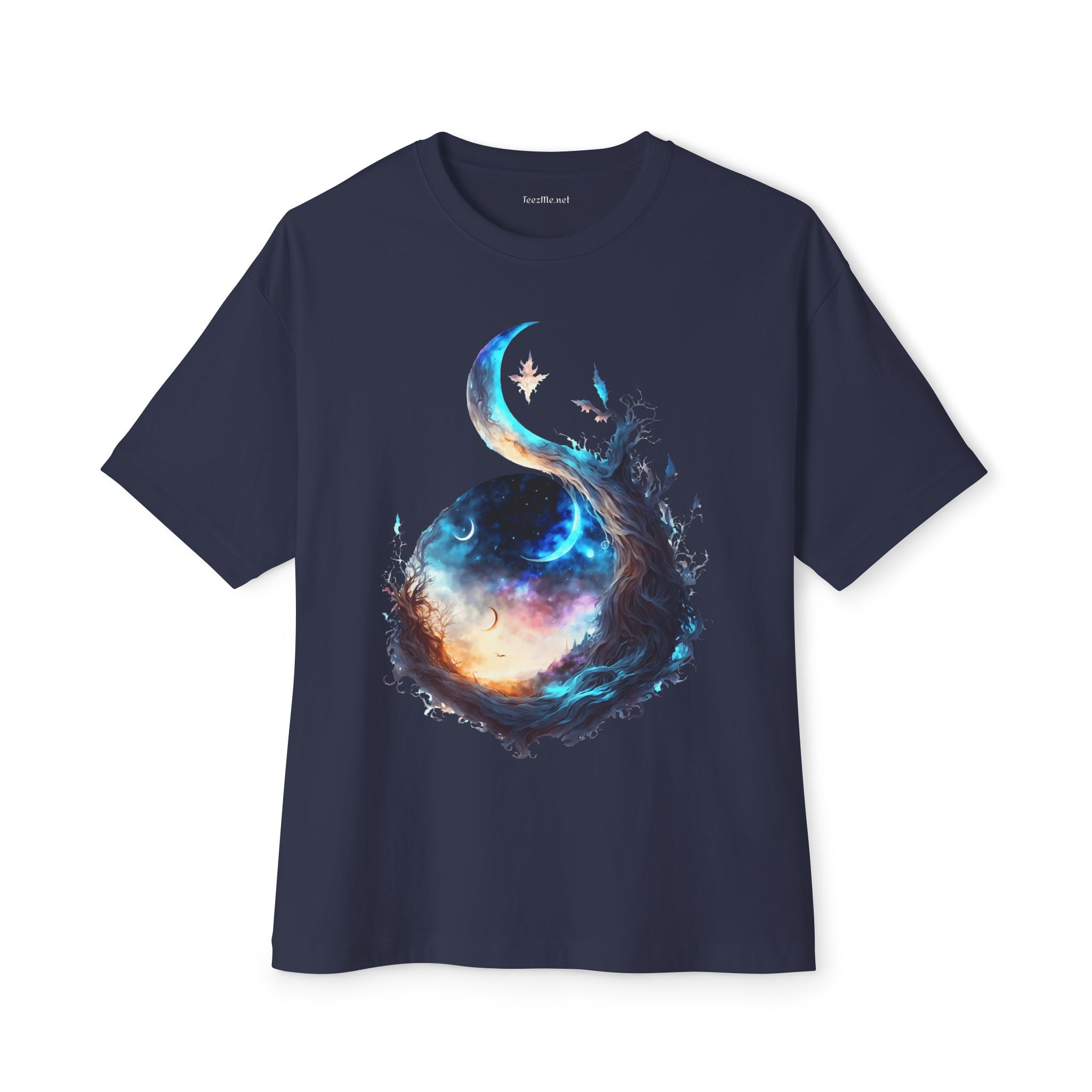 Yang Tree and Moon - Unisex Oversized Boxy Tee