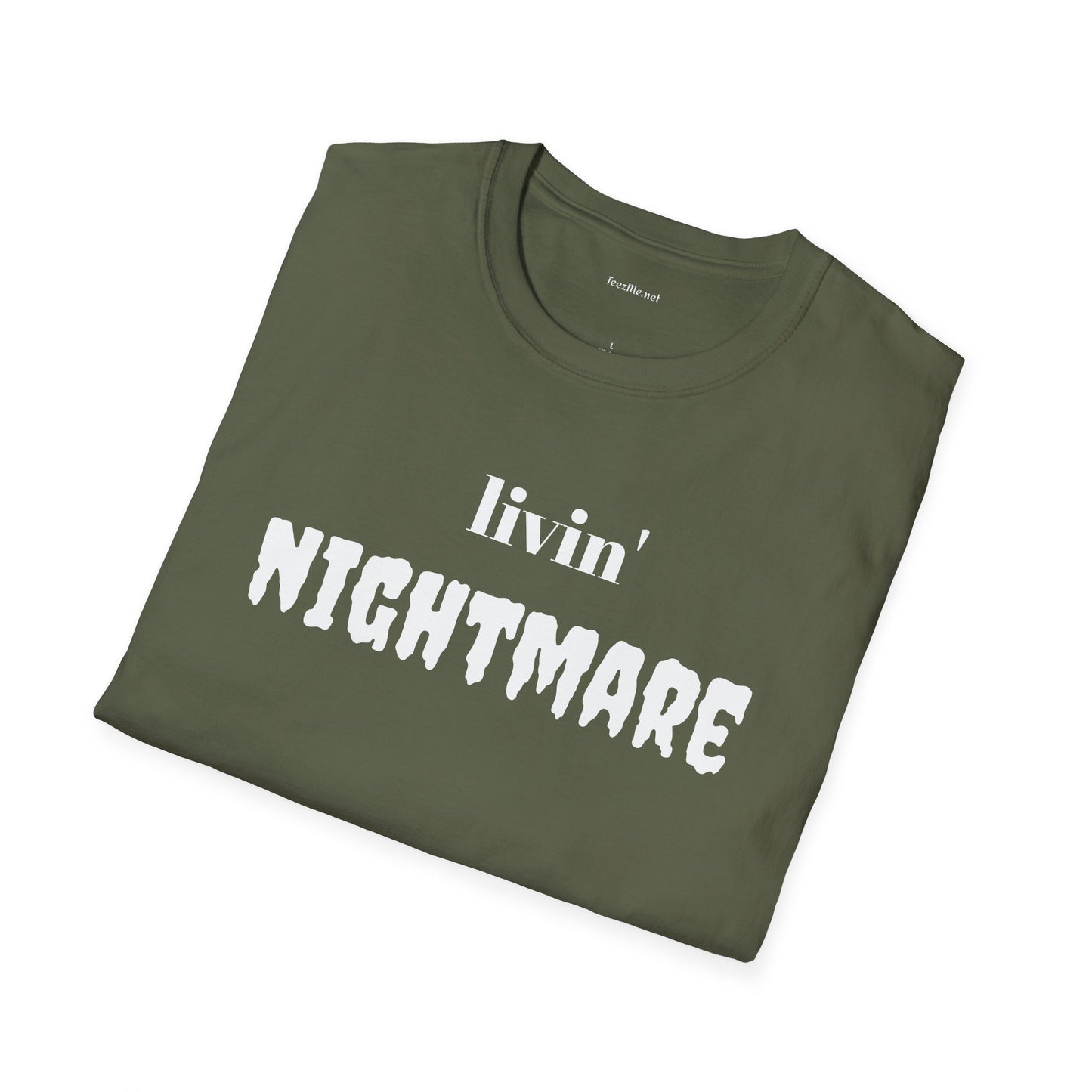 livin' NIGHTMARE - Unisex Softstyle T-Shirt 100% Cotton Graphic