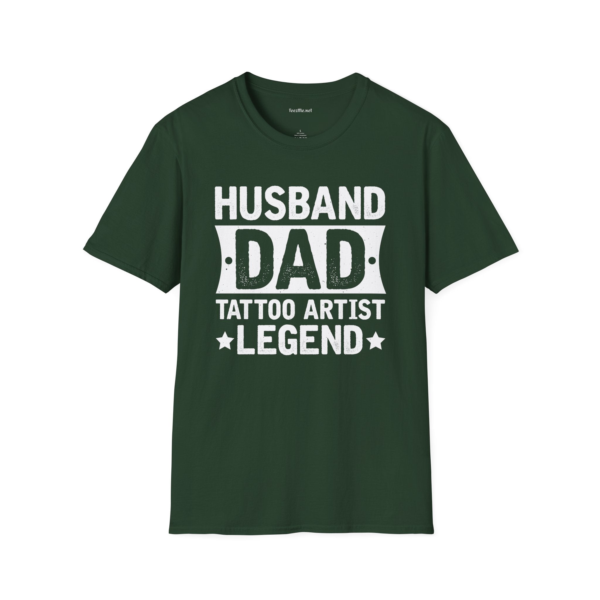 Husband DAD Tattoo Artist Unisex Soft Style T-Shirt 100% Cotton Graphic