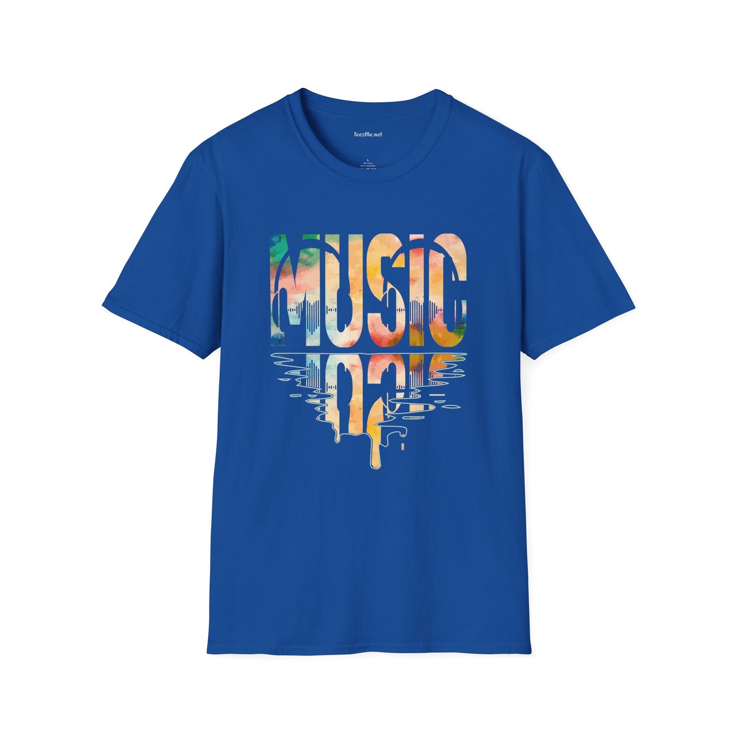 Music with Goldtones Unisex Softstyle T-Shirt 100% Cotton Graphic