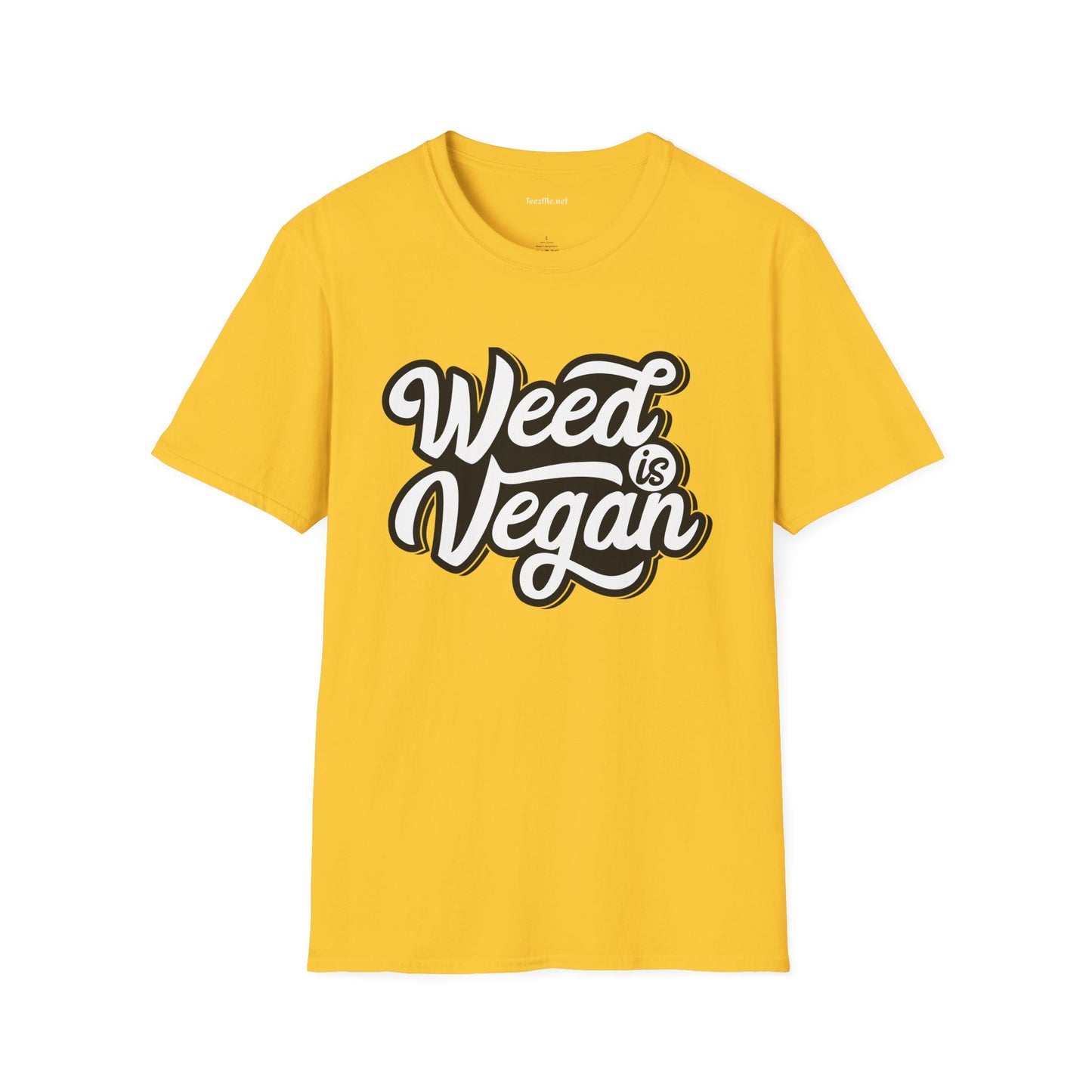 Weed is Vegan Unisex Softstyle T-Shirt 100% Cotton Graphic