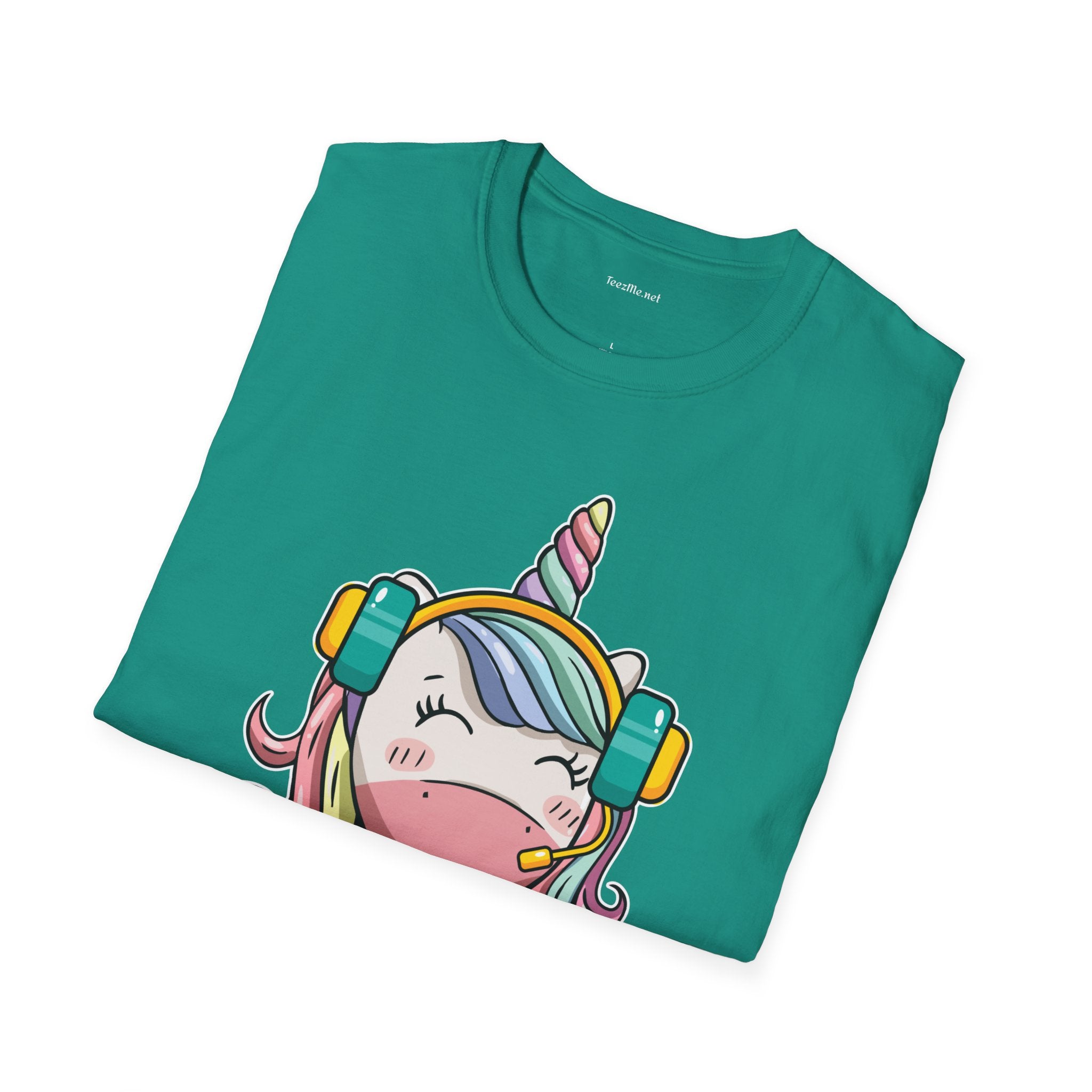 Unicorn Gamer Unisex Softstyle T-Shirt 100% Cotton Graphic