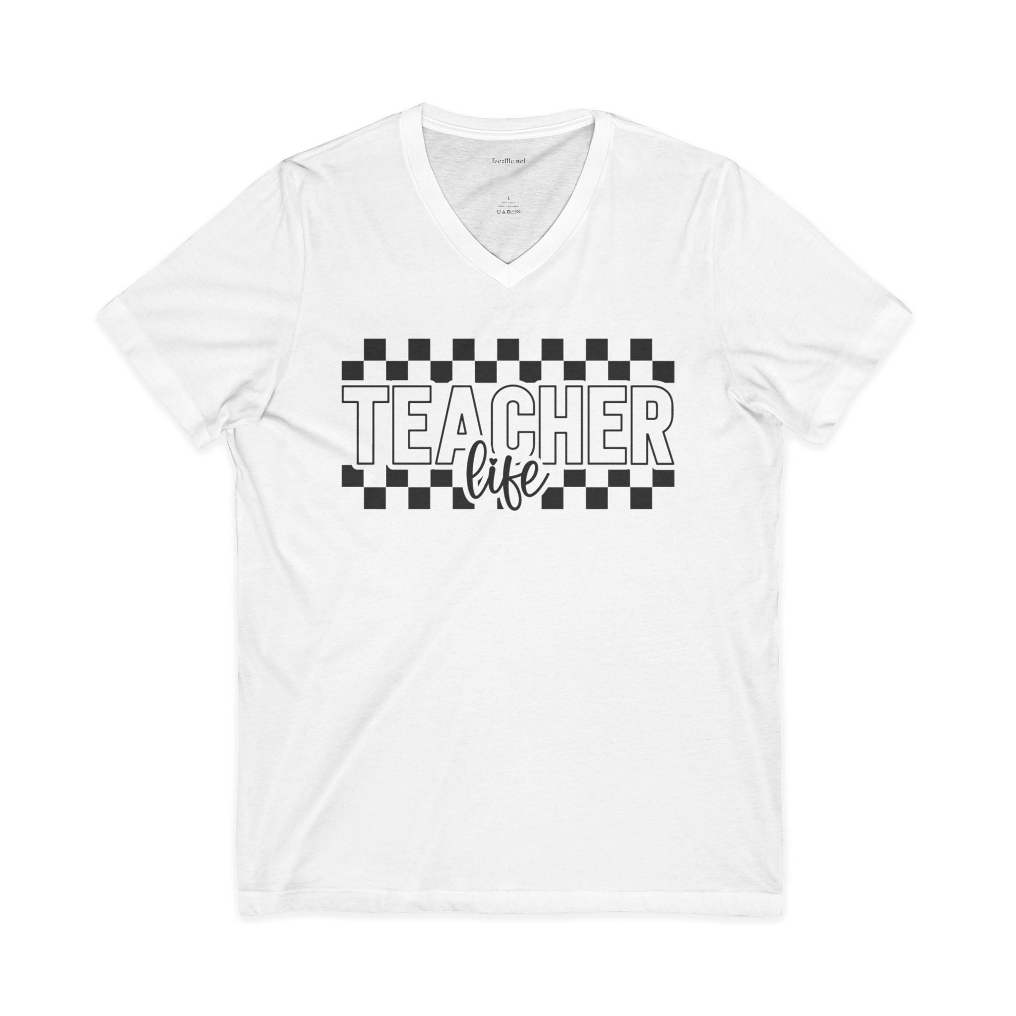 Teacher Life Unisex Jersey Short Sleeve V-Neck Tee