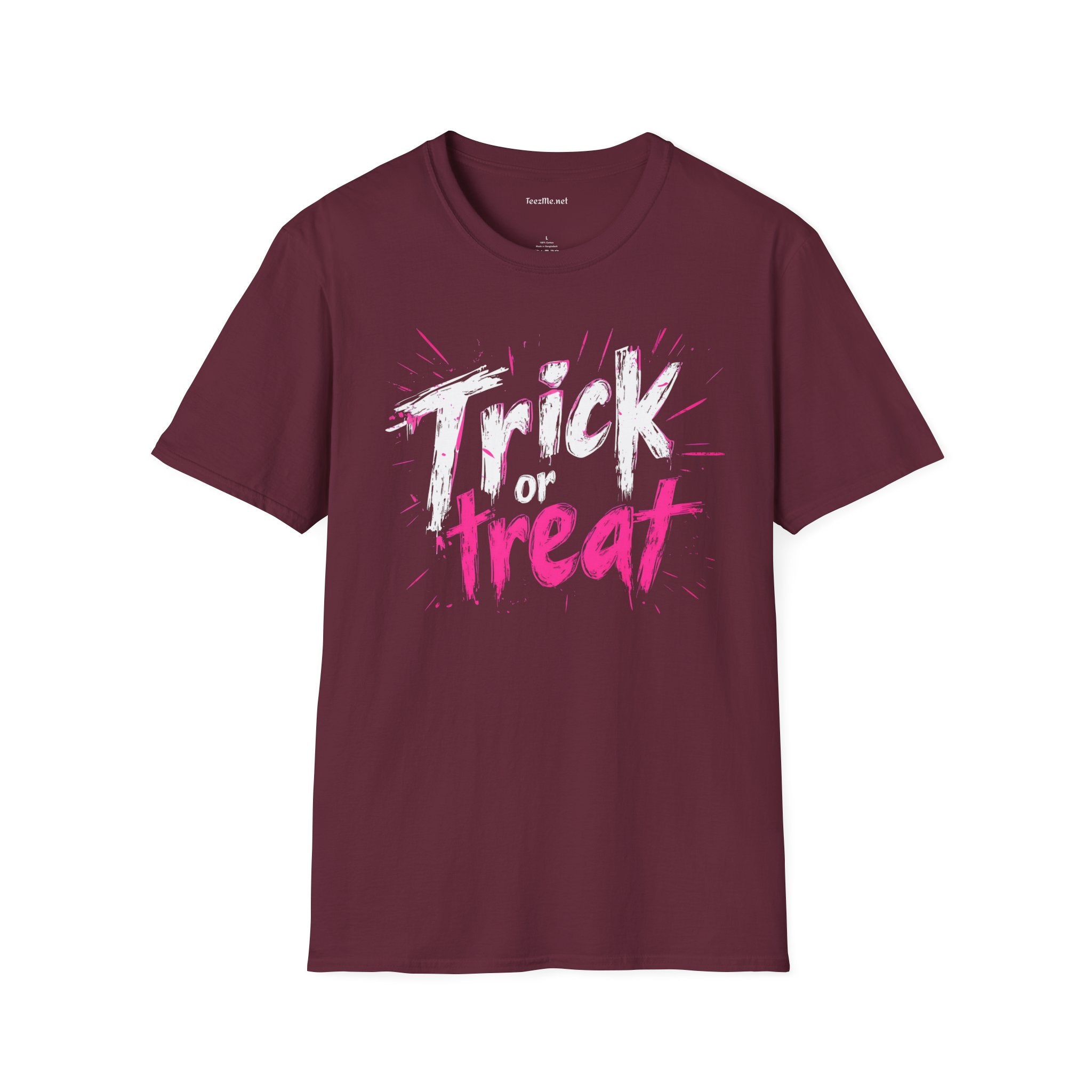 Trick or Treat Unisex Soft T-Shirt 100% Cotton Graphic