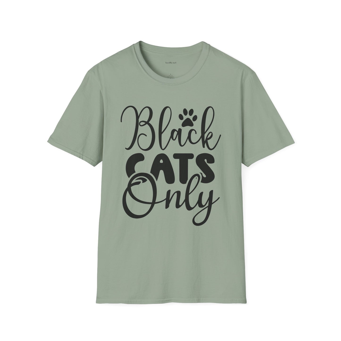 Black Cats Only - Unisex Softstyle T-Shirt 100% Cotton Graphic