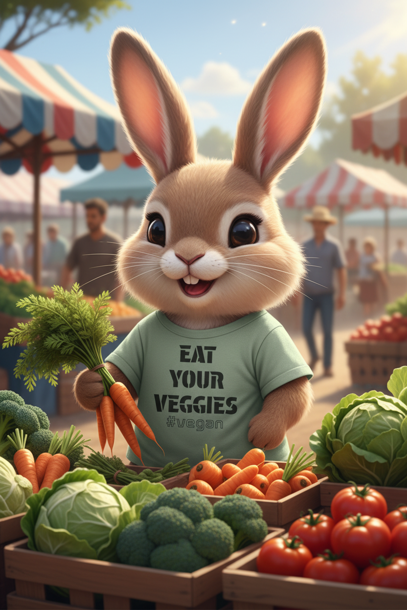 Eat Your Veggies #vegan Unisex Softstyle T-Shirt 100% Cotton Graphic